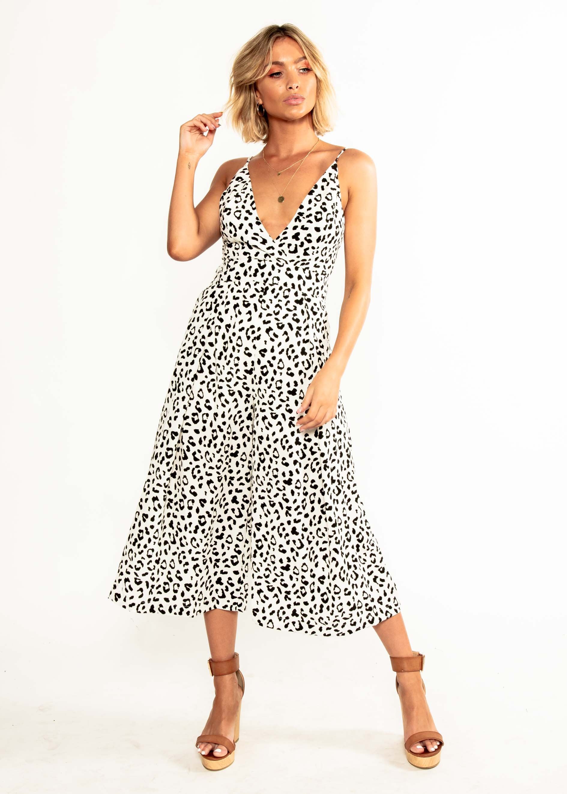 Your Muse Pantsuit - White Leopard