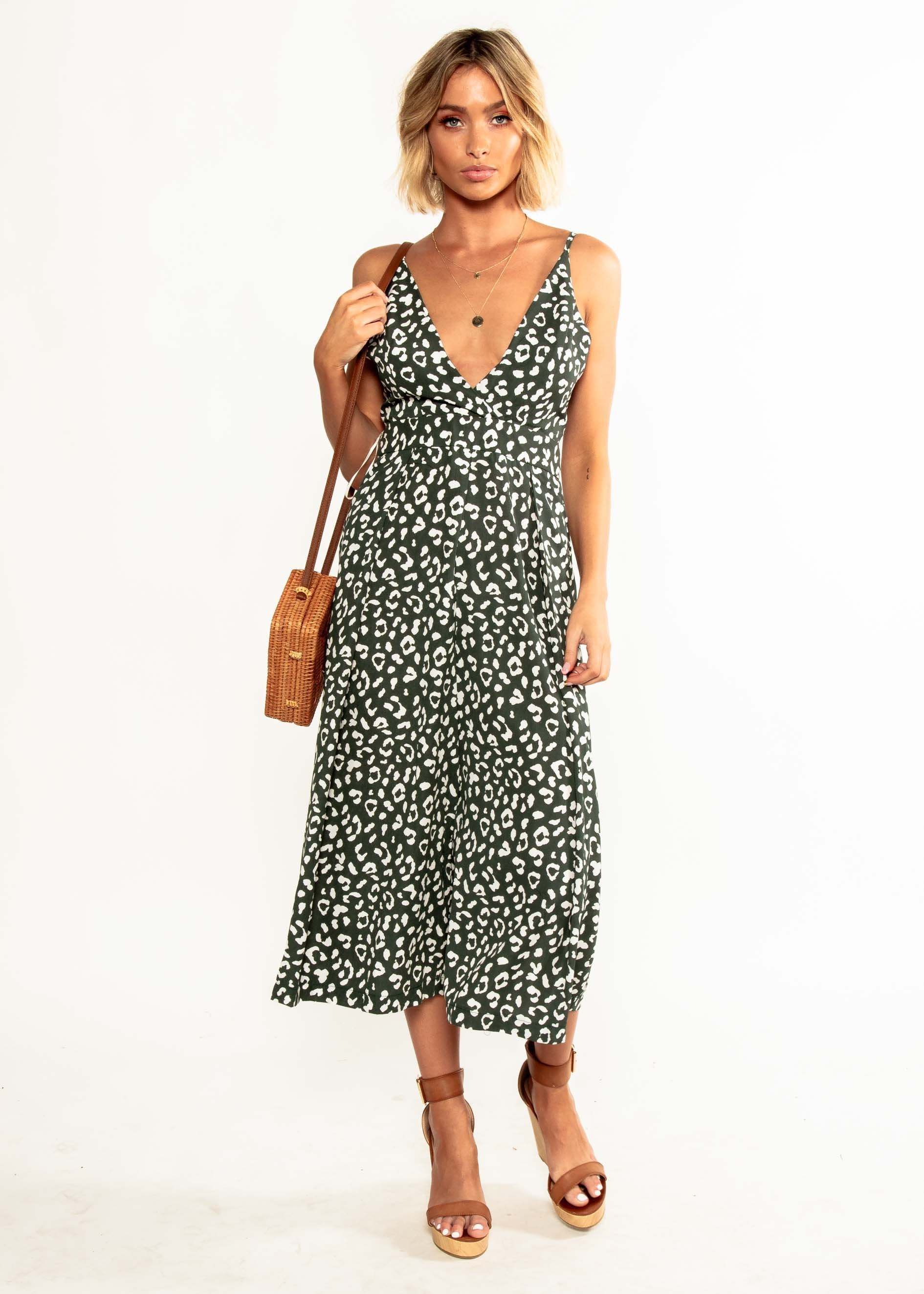 Your Muse Pantsuit - Emerald Leopard