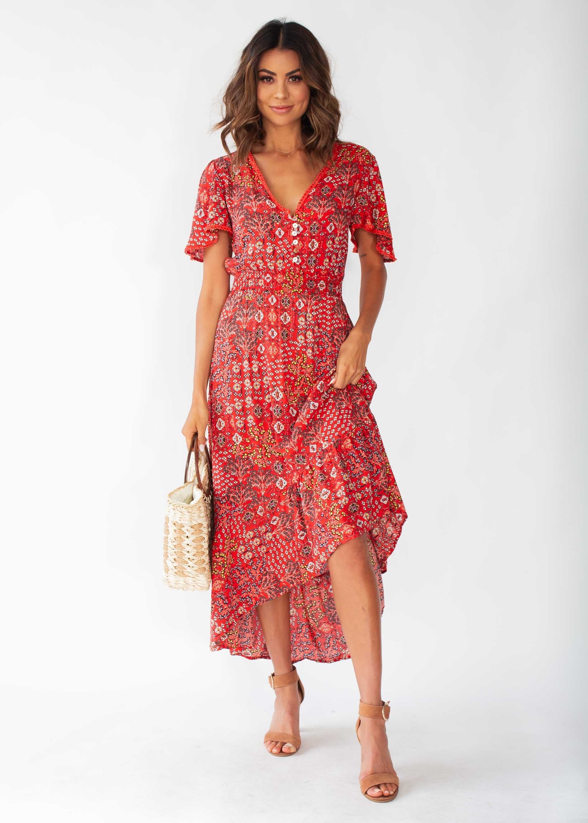 California Valley Midi Dress - Fiesta