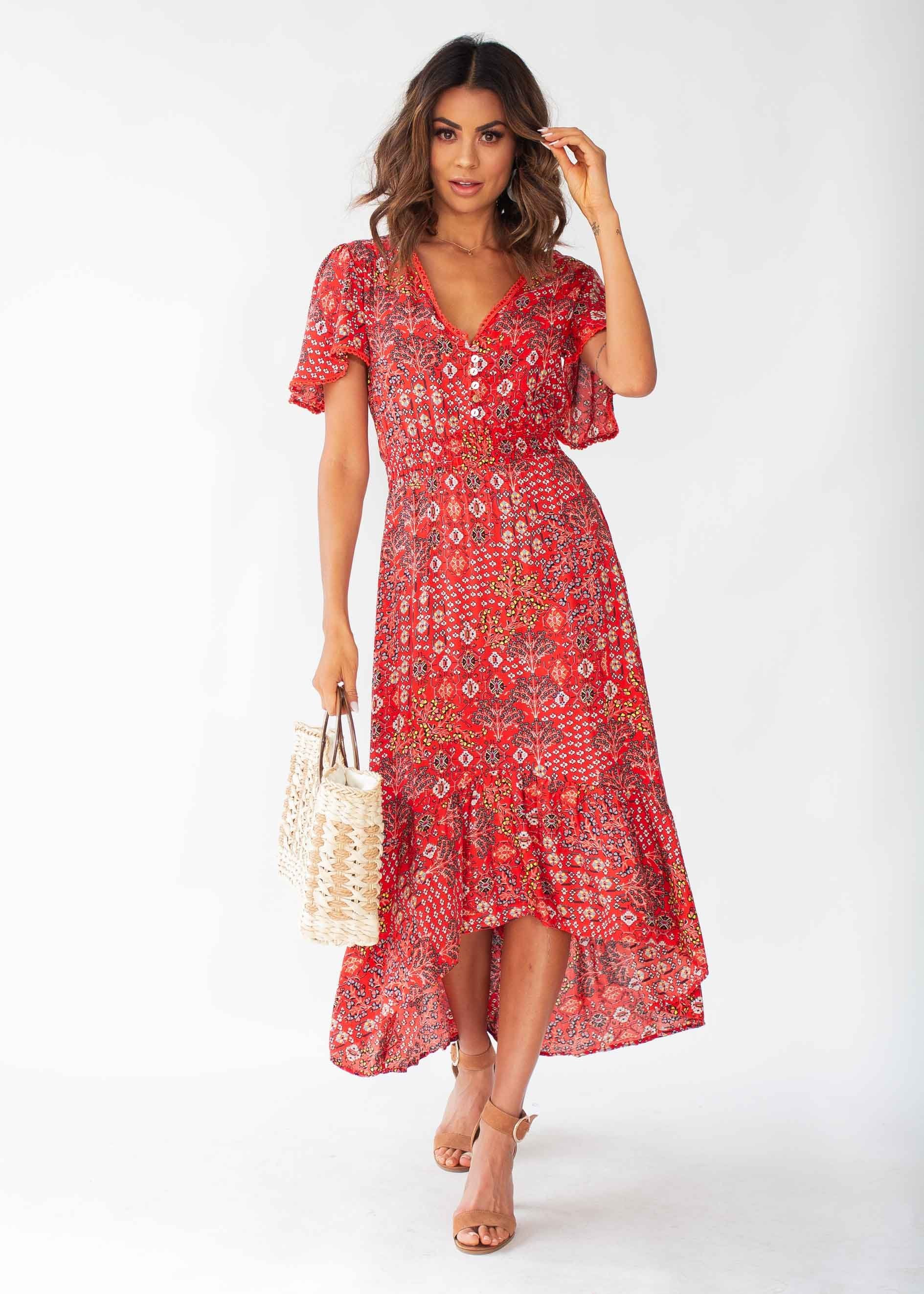 California Valley Midi Dress - Fiesta