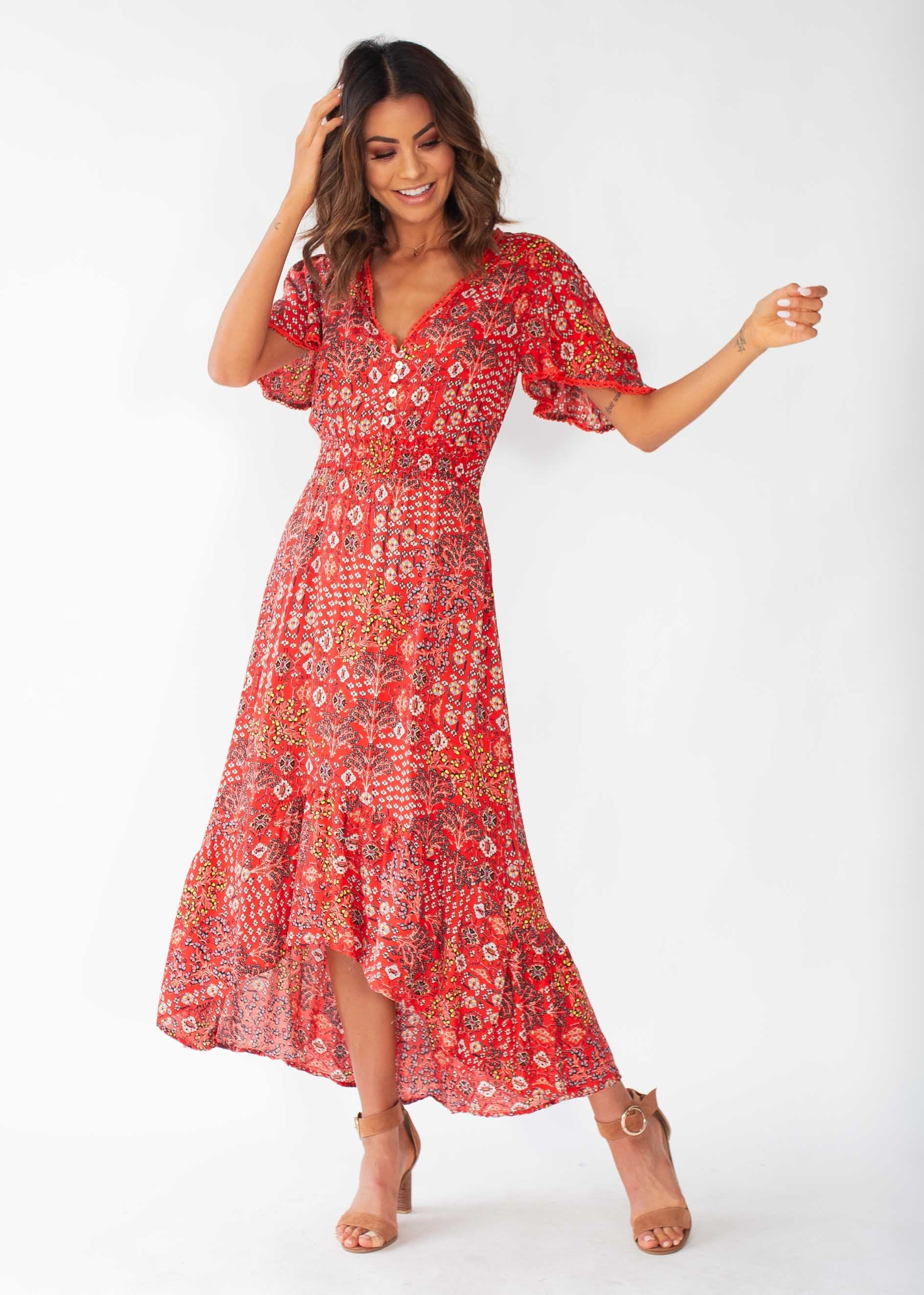 California Valley Midi Dress - Fiesta