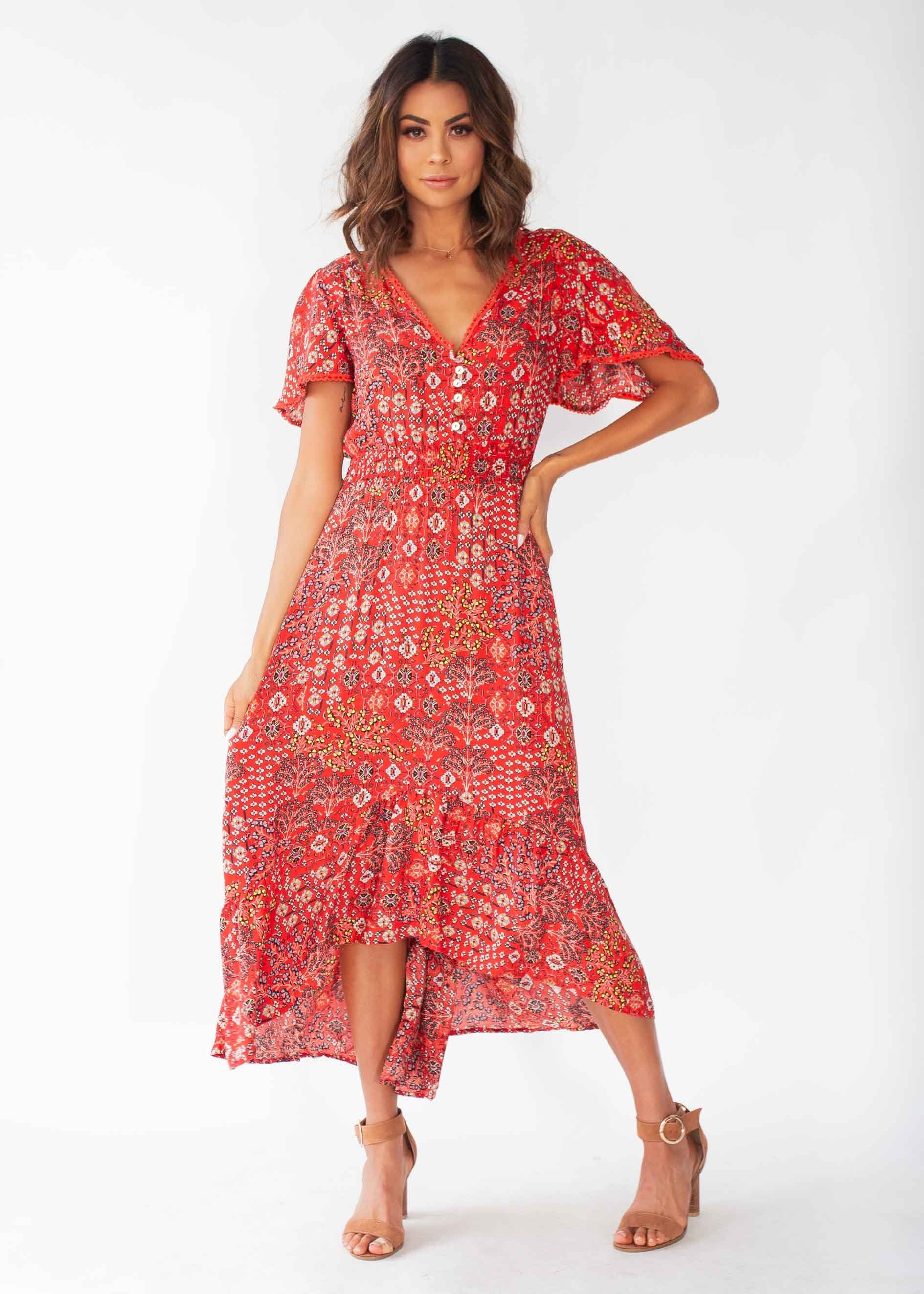 California Valley Midi Dress - Fiesta