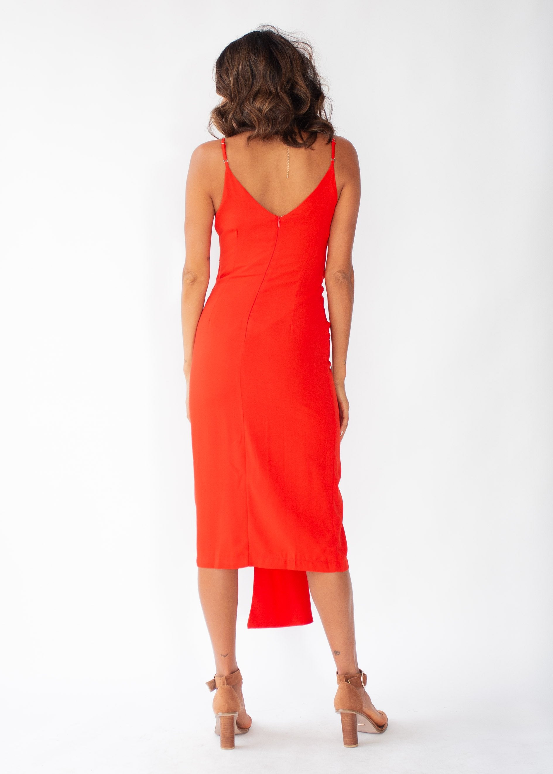 Neo Midi Dress - Red