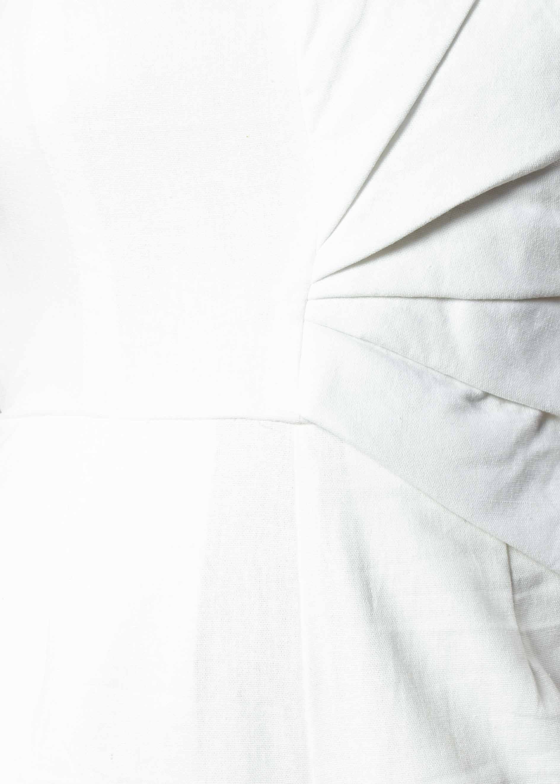 Rapid Fire Linen Strapless Pantsuit - White
