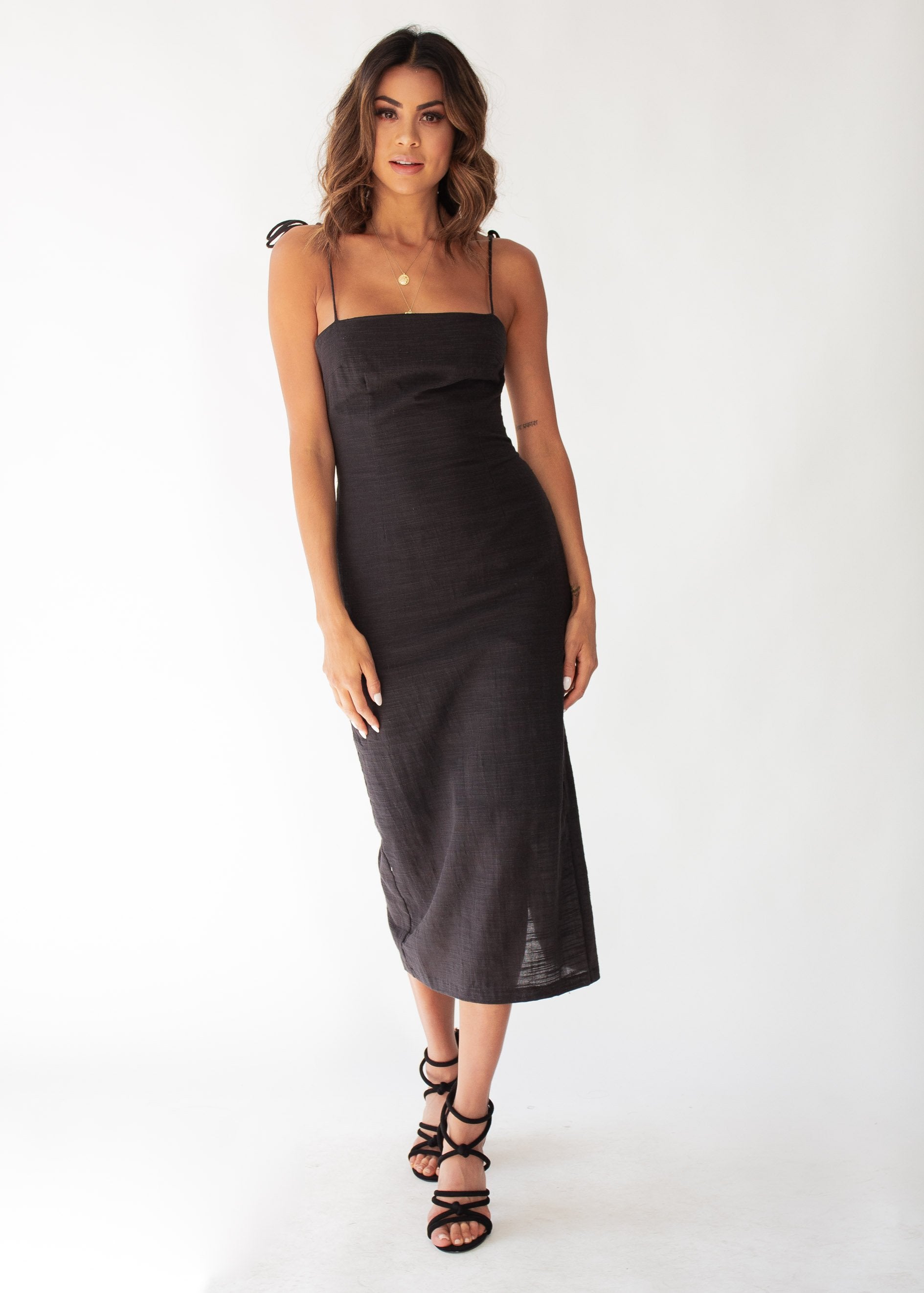 Bound To You Midi Dress - Black