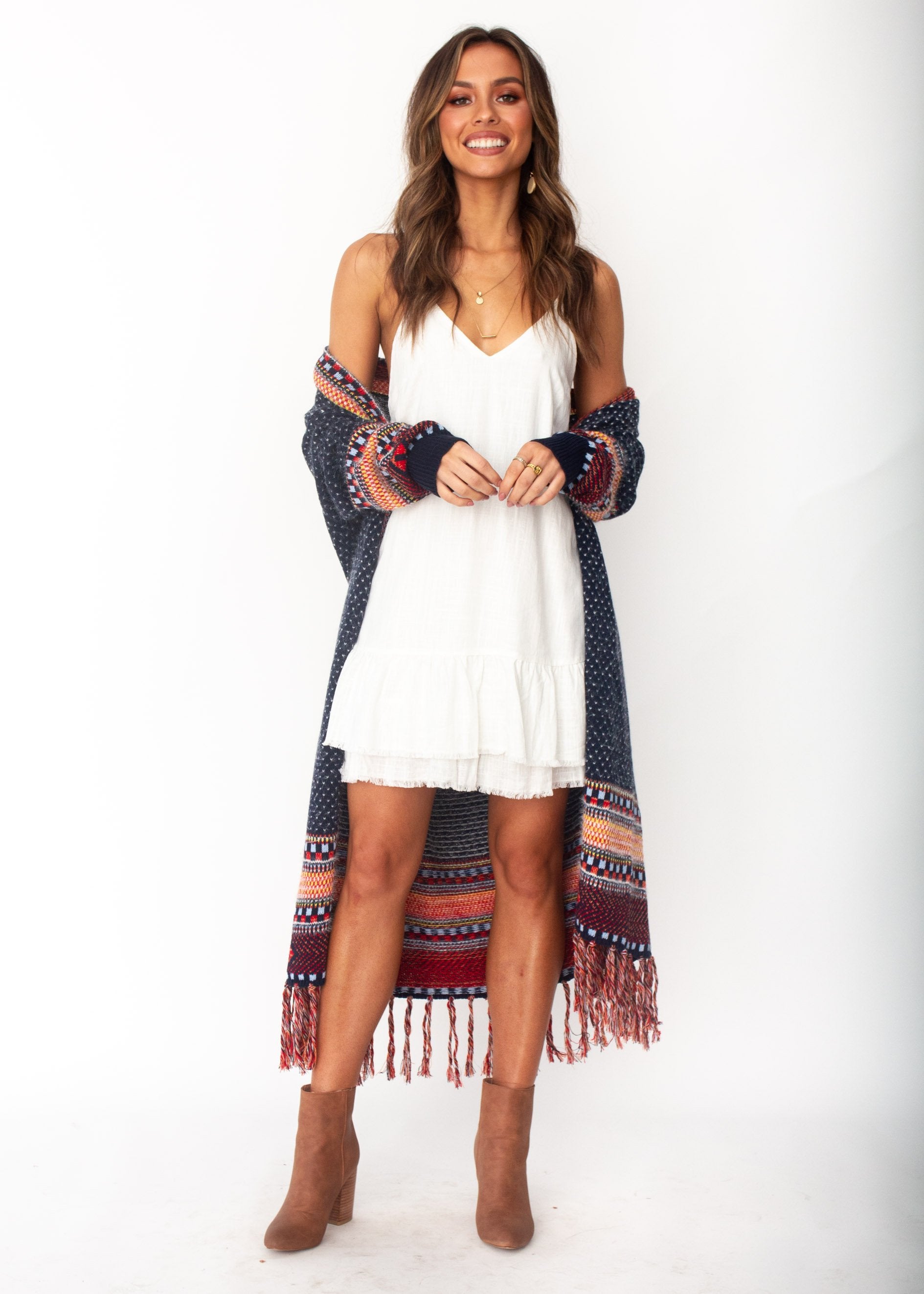 Women's Corrina Linen Swing Dress - White