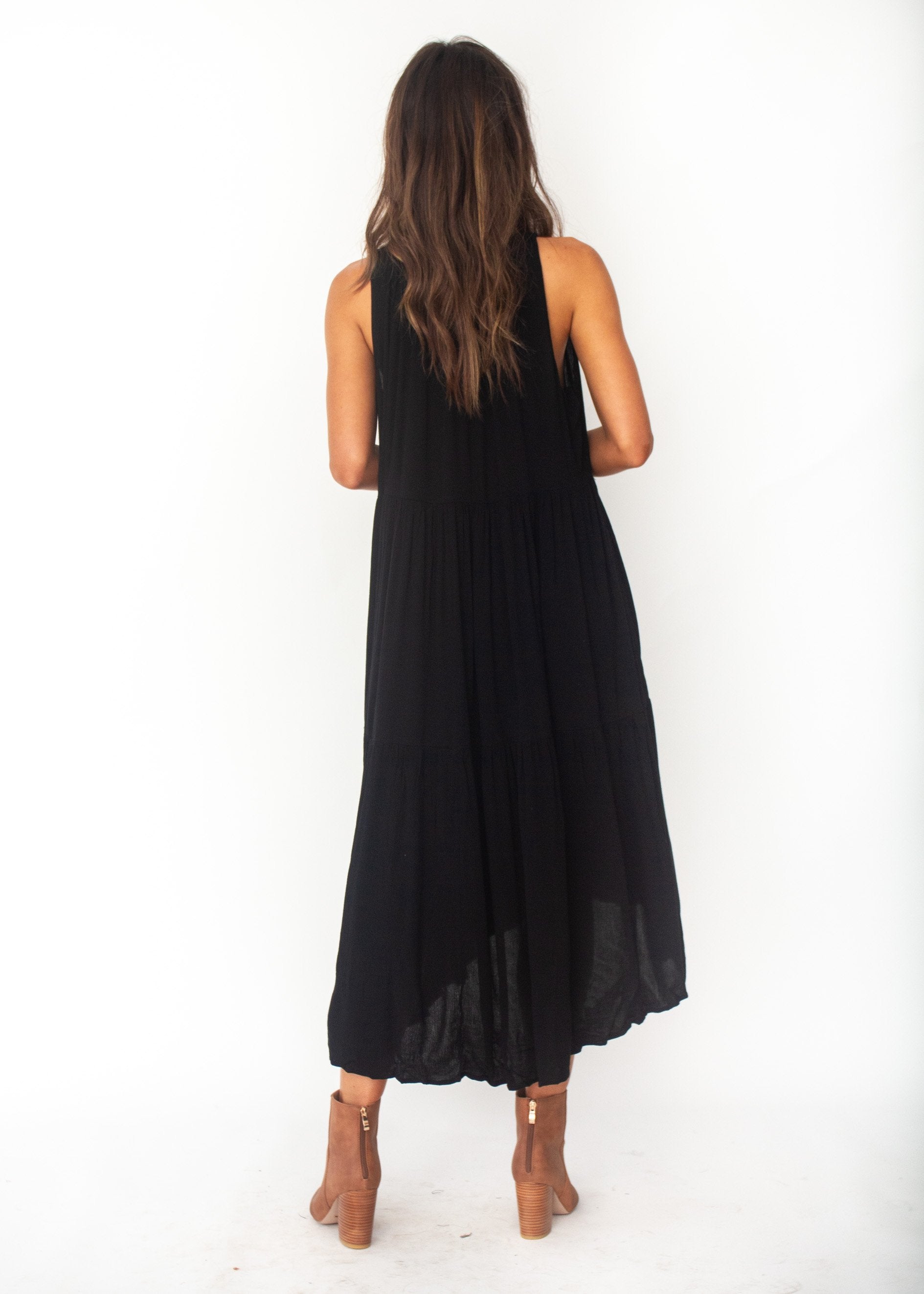Everia Midi Dress - Black