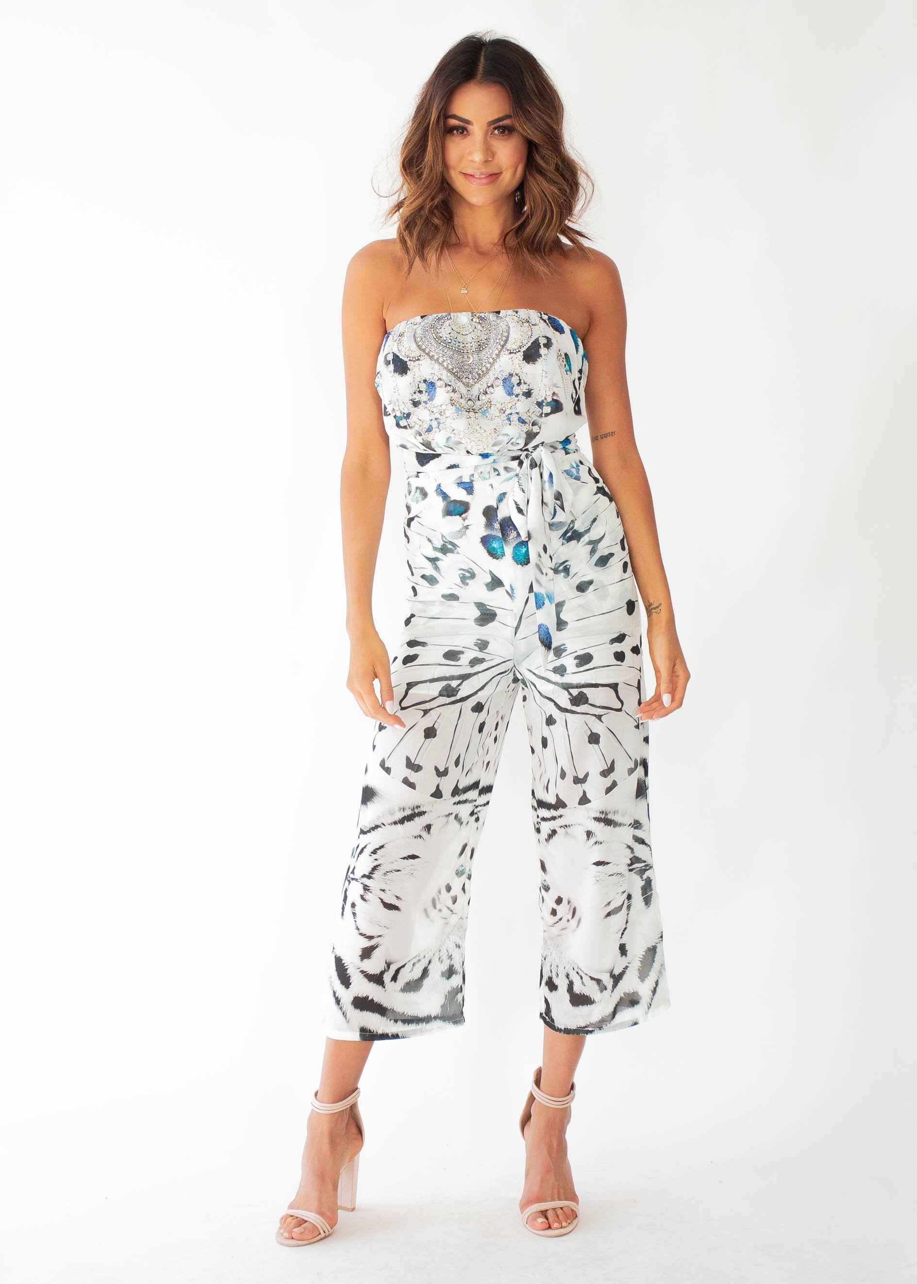 Novella Strapless Pantsuit - Crystalize