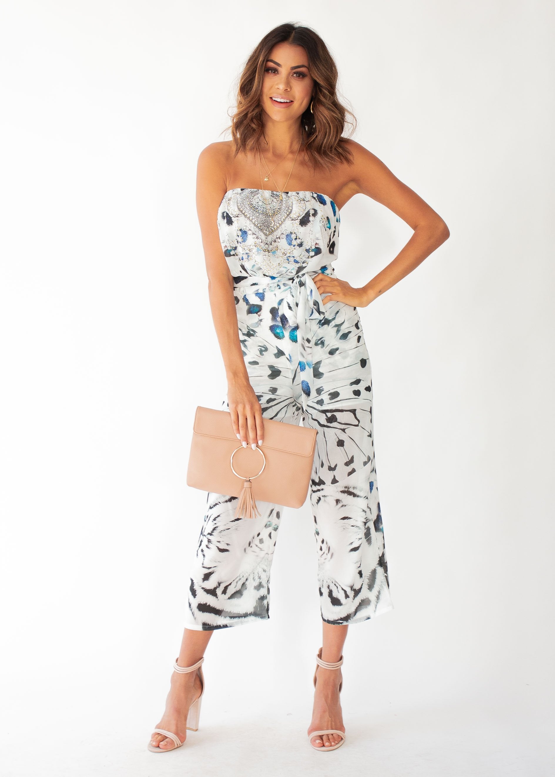 Novella Strapless Pantsuit - Crystalize