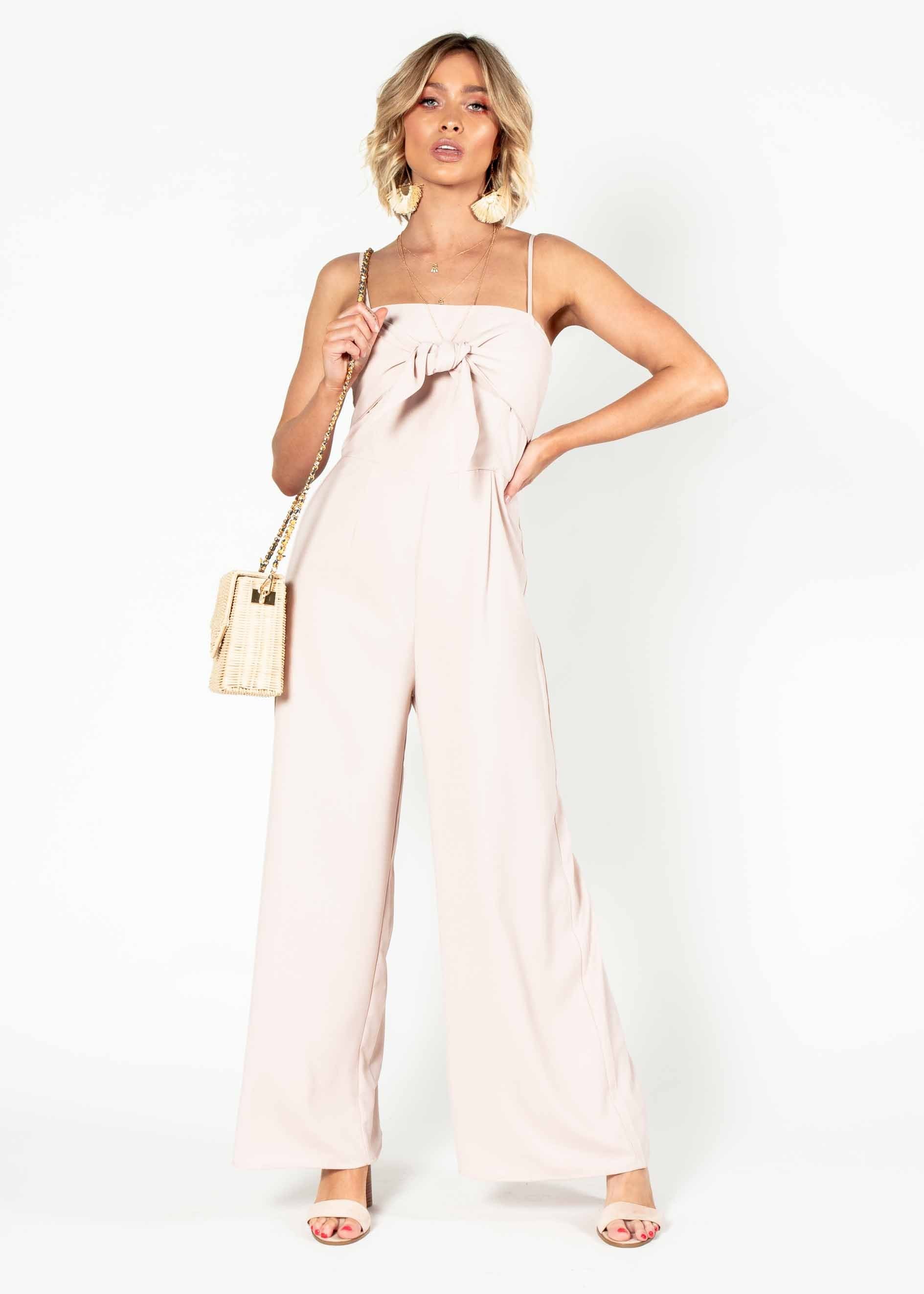 Braelynn Tie Pantsuit - Blush