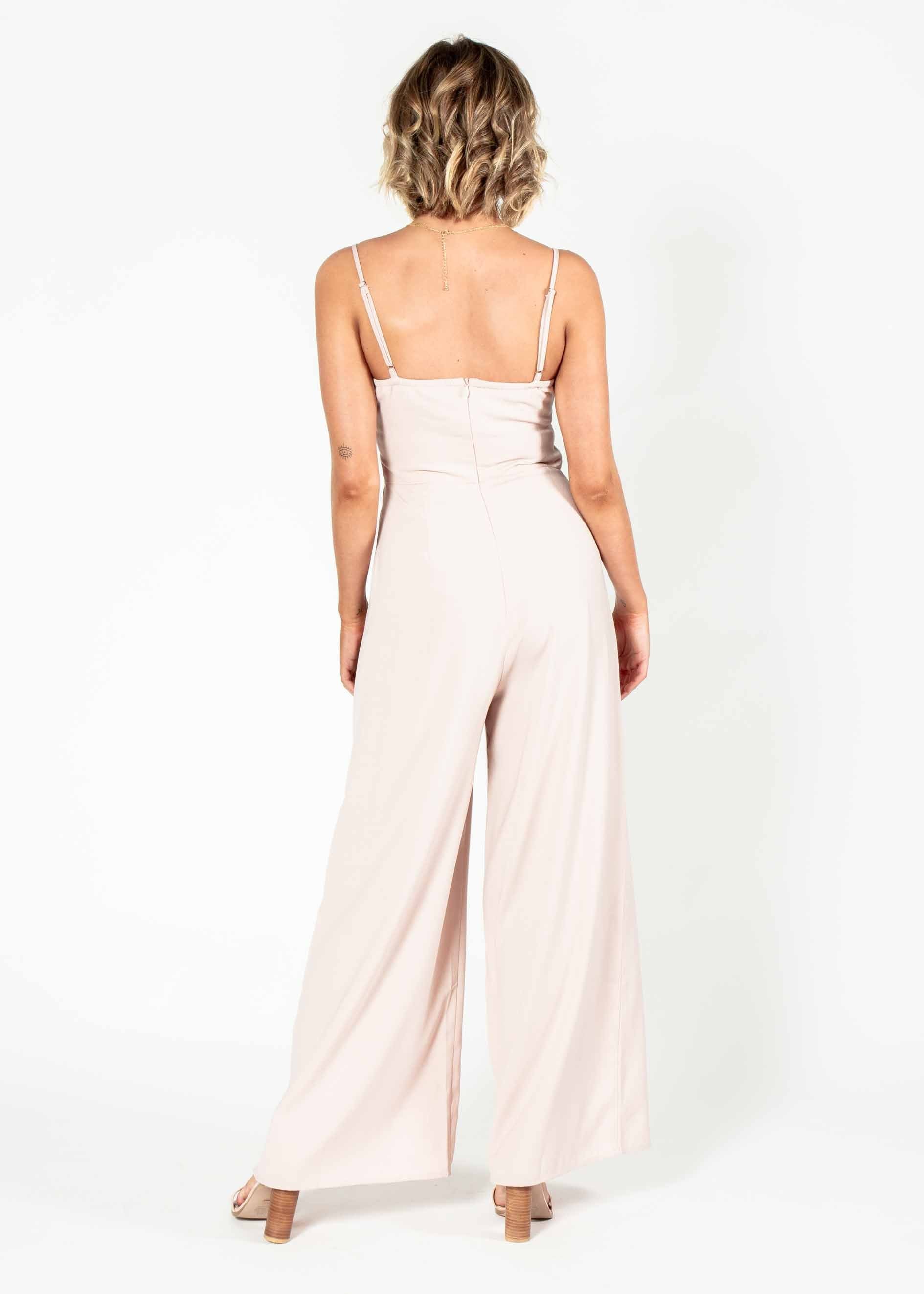 Braelynn Tie Pantsuit - Blush