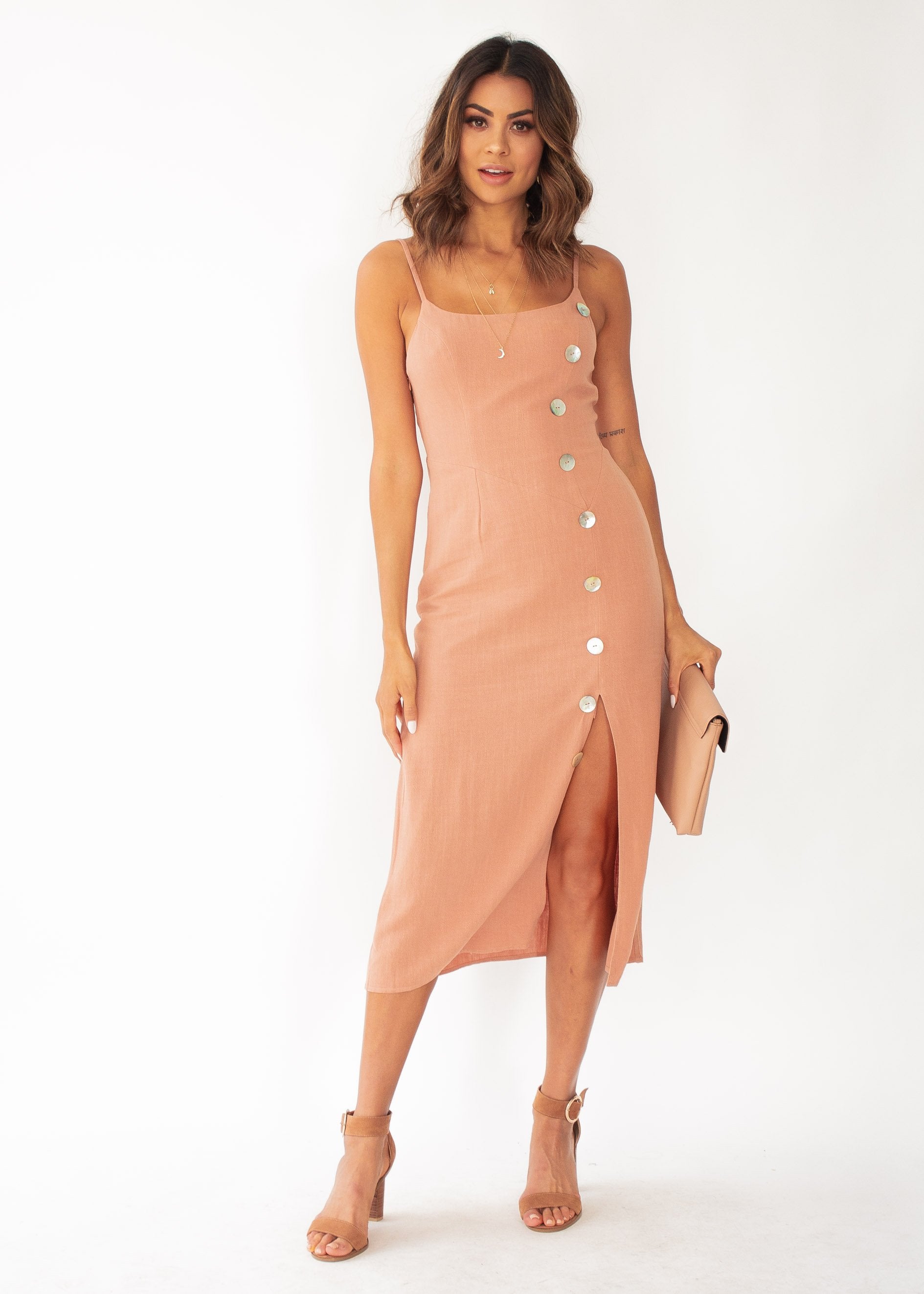 Saoirse Midi Dress - Tan