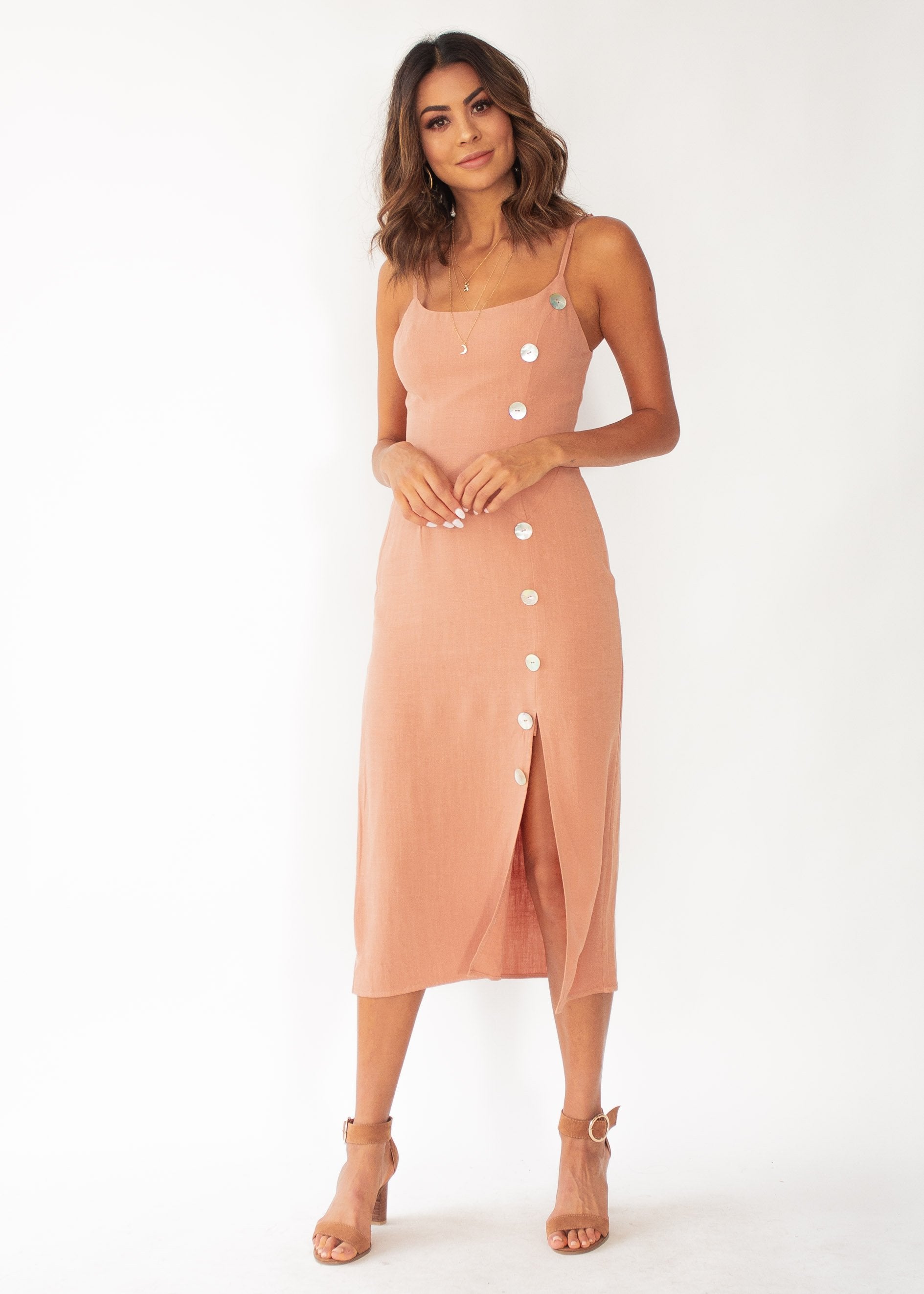Saoirse Midi Dress - Tan