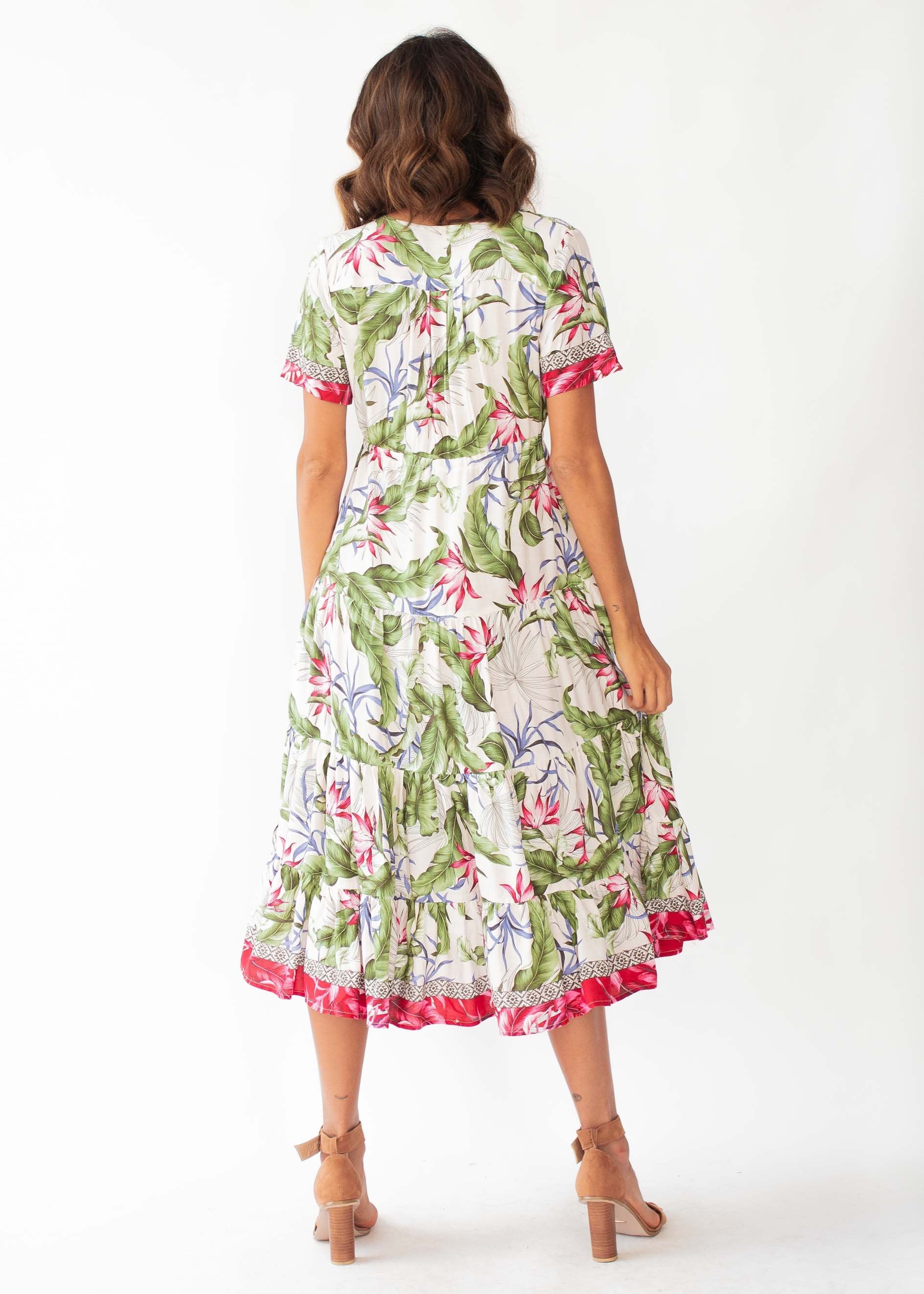Malia Midi Dress - Rosa