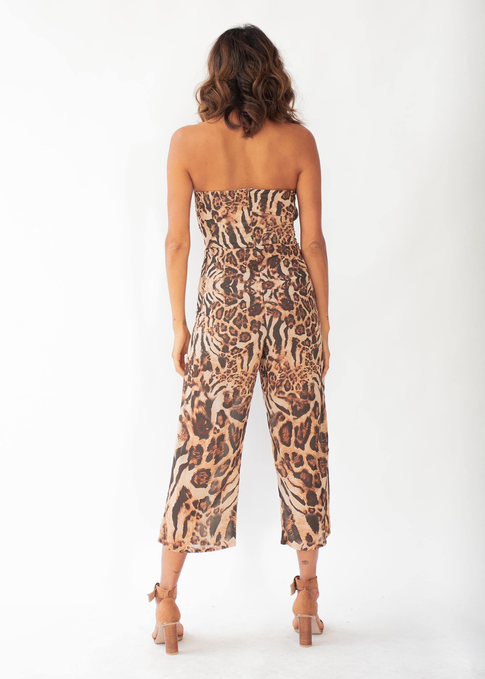 Novella Strapless Pantsuit - Jaguar