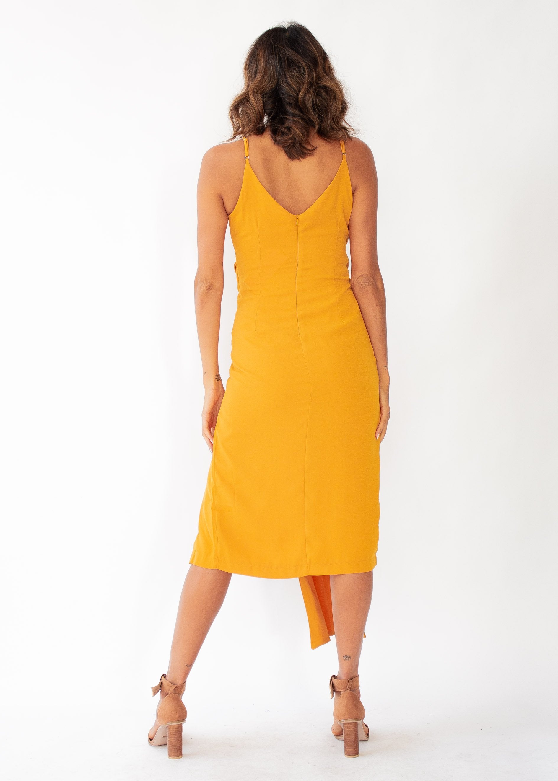 Neo Midi Dress - Mustard