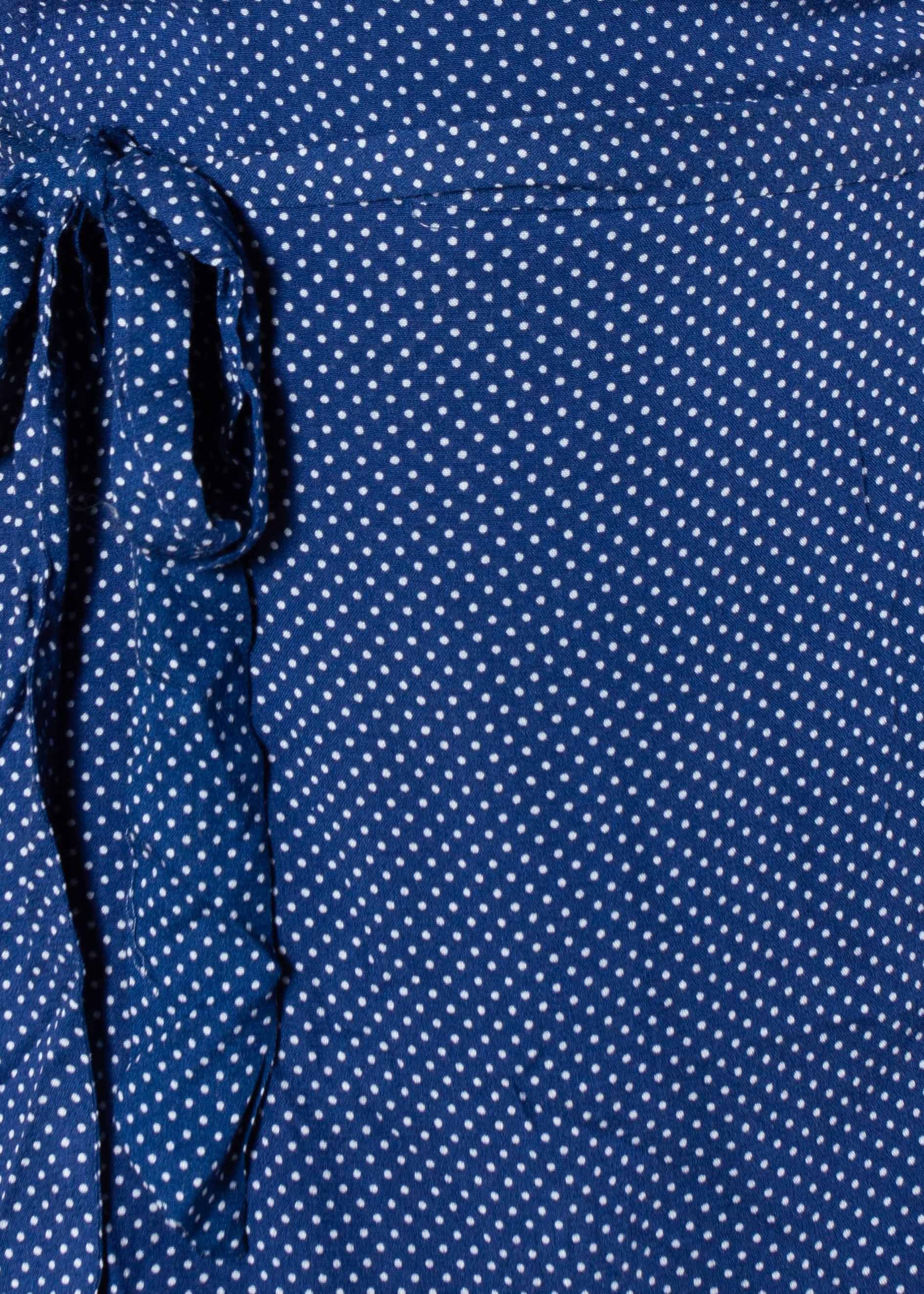 Til Dusk Wrap Dress - Navy Polka