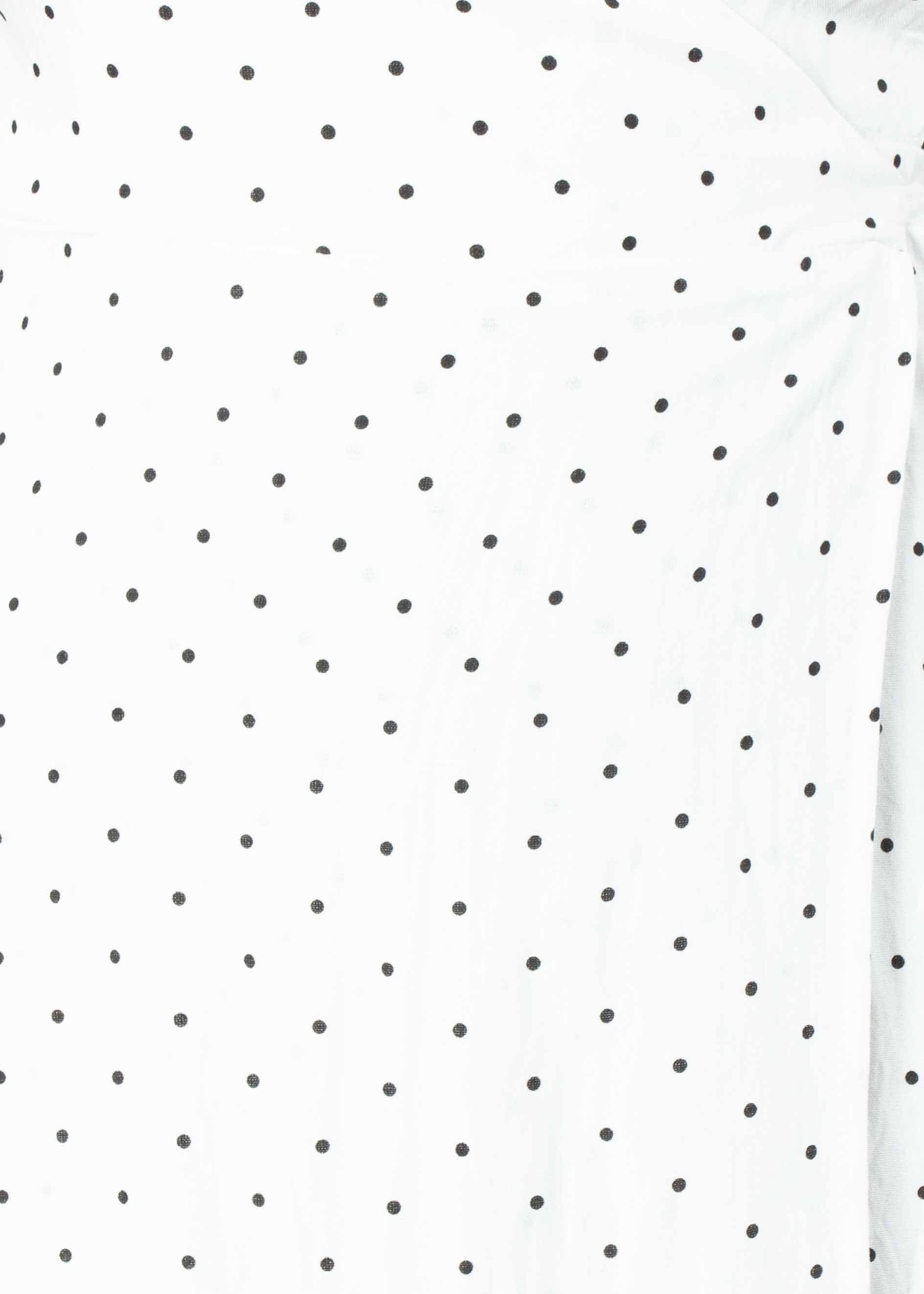 Hollie Wrap Midi Dress - White Polka