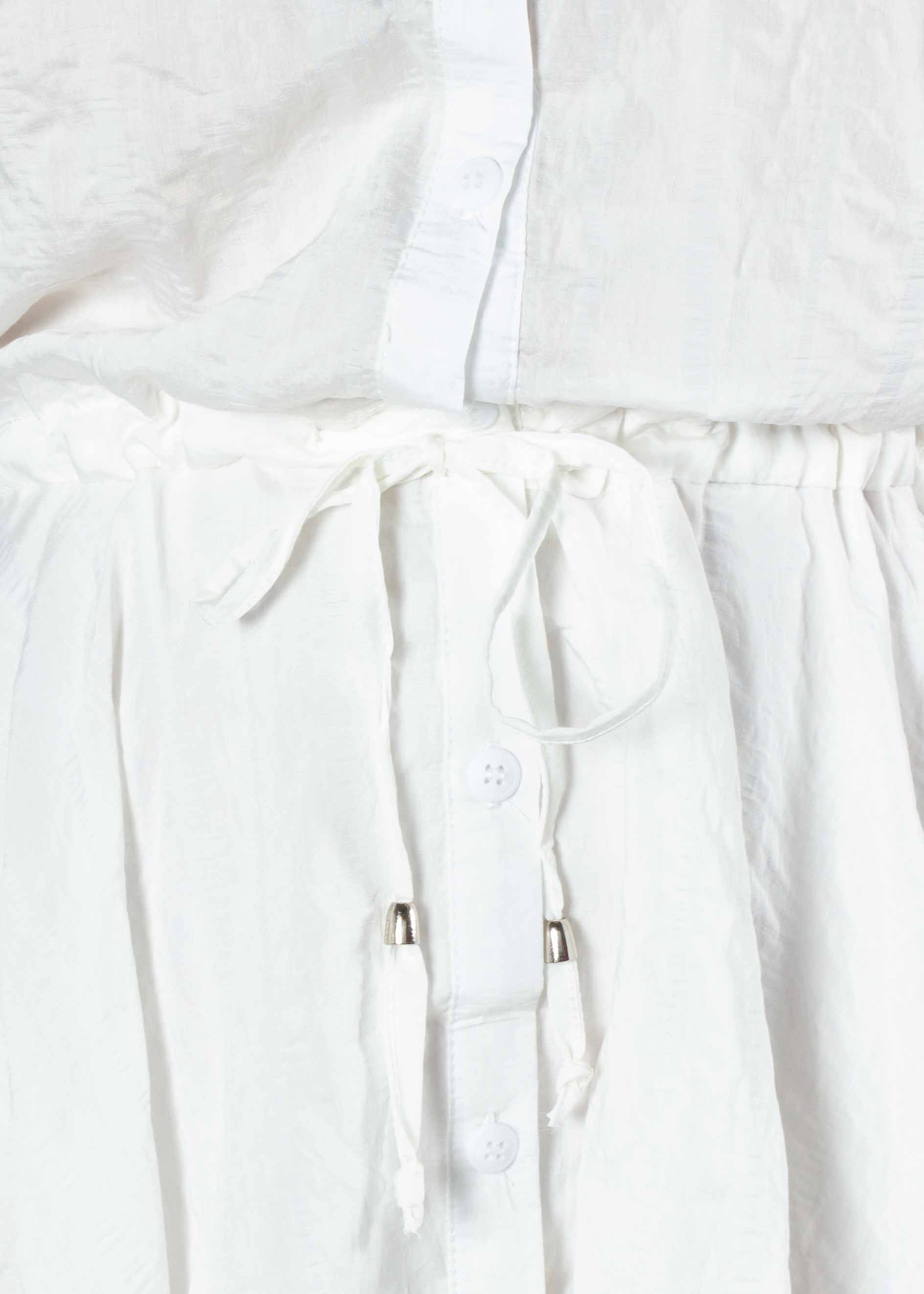 Best Outcome Shirt Dress - White