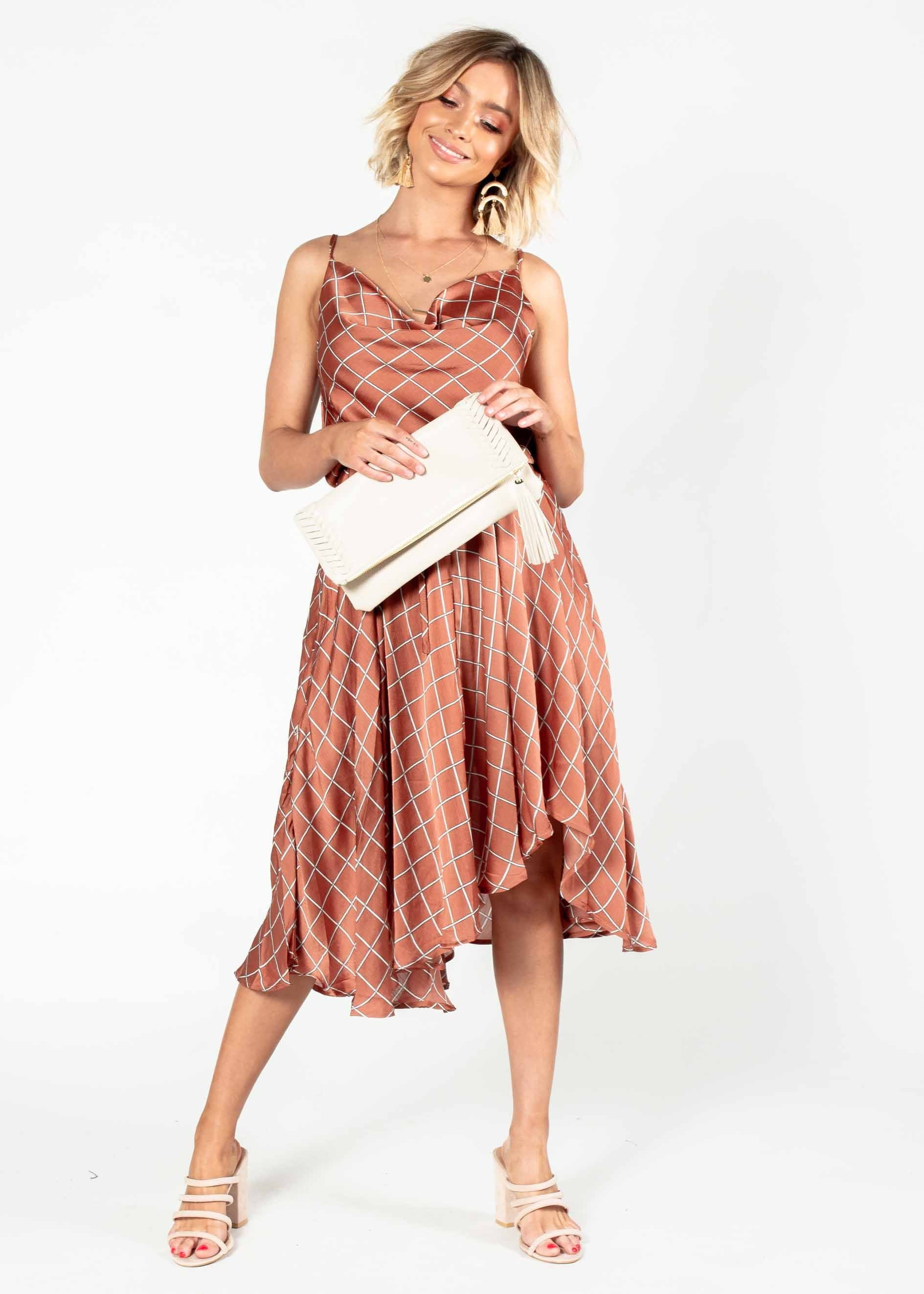 In A Million Midi Dress - Bronze