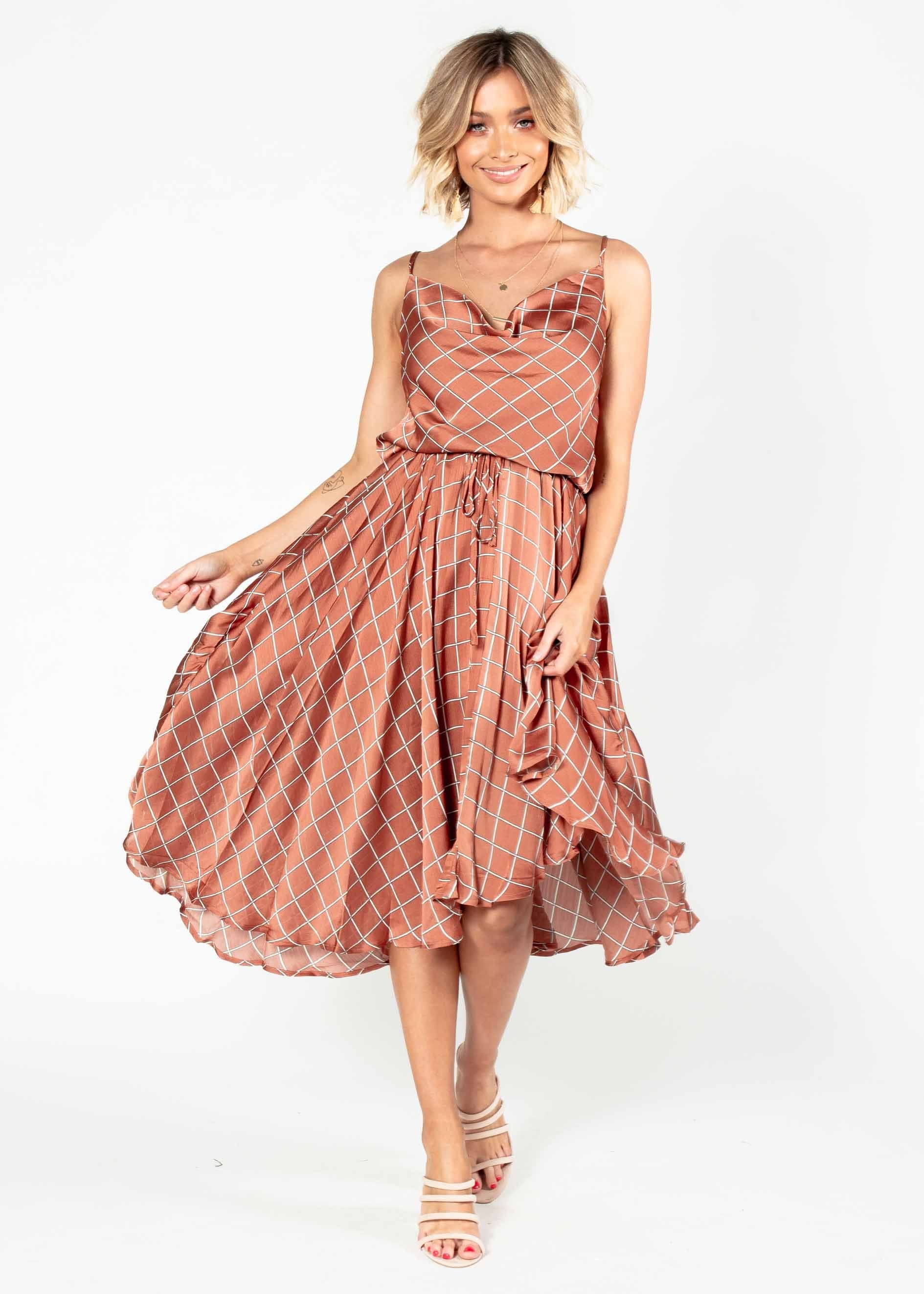 In A Million Midi Dress - Bronze