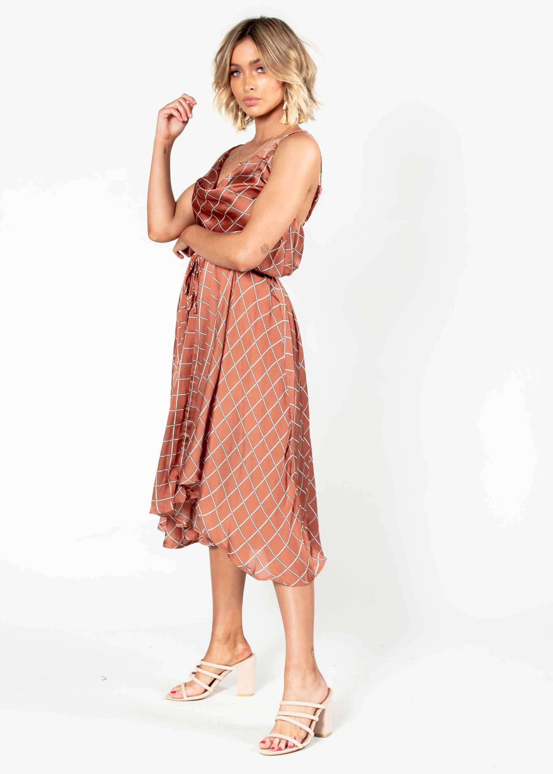 In A Million Midi Dress - Bronze