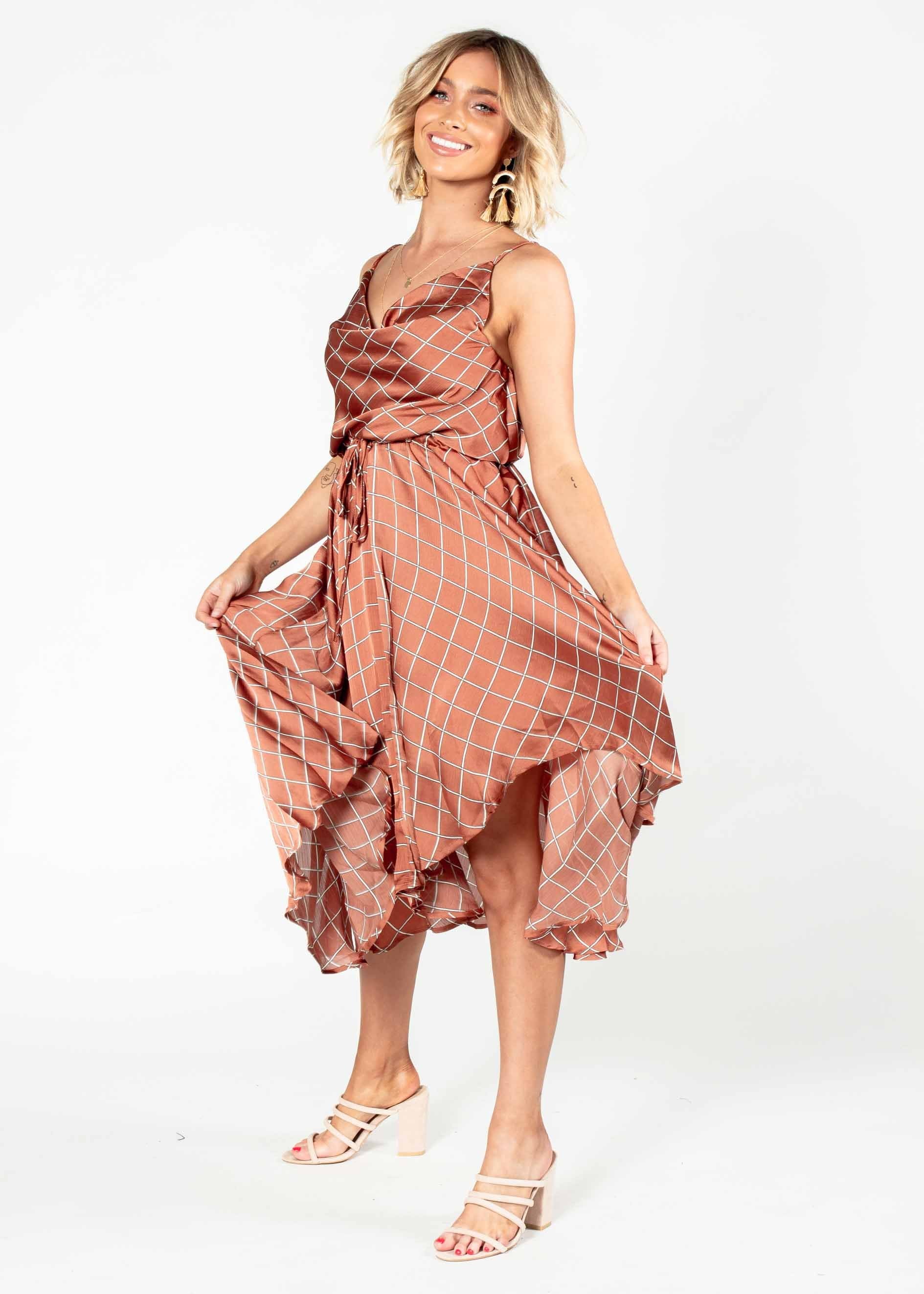 In A Million Midi Dress - Bronze