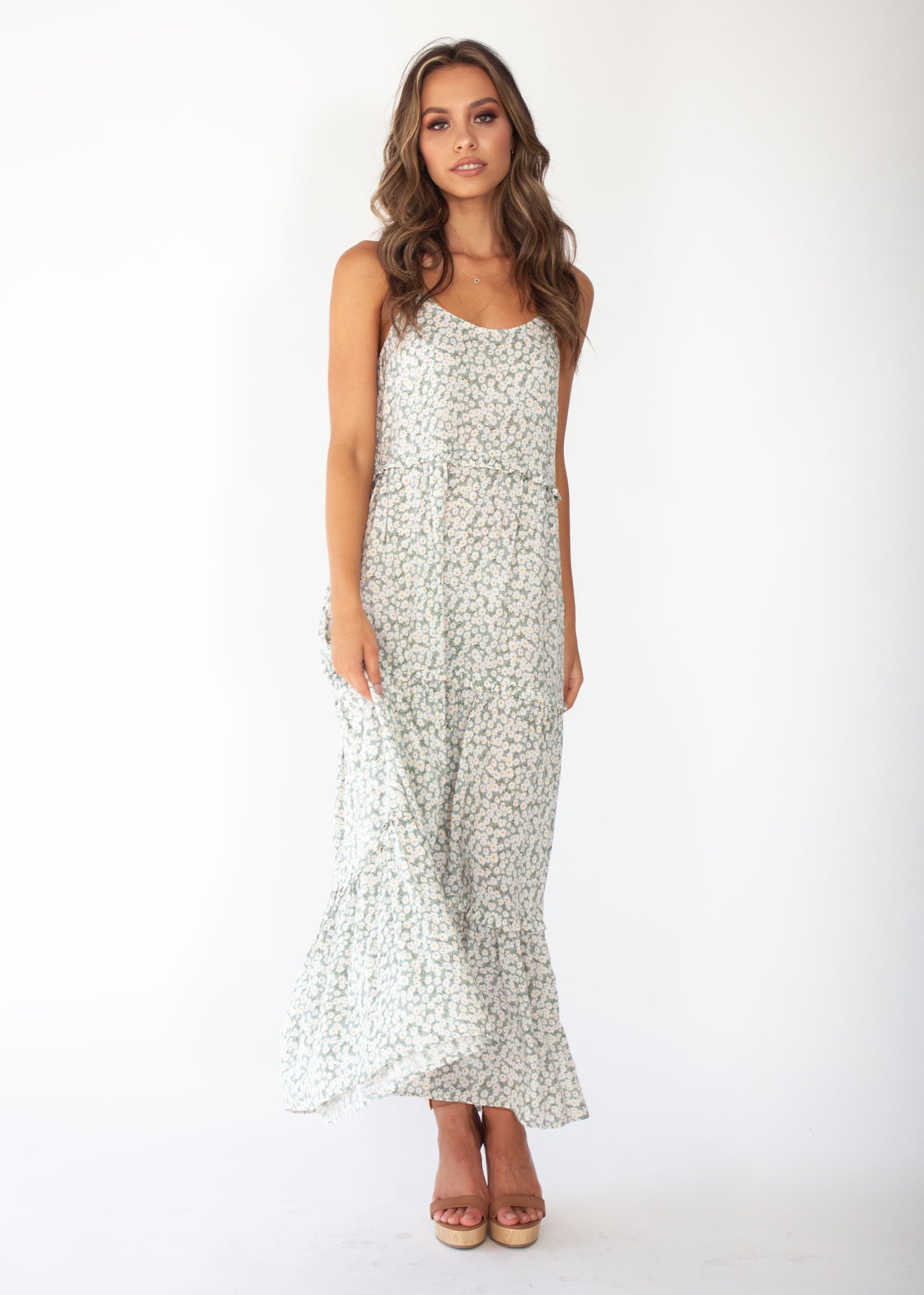 Alani Maxi Dress - Sage Floral