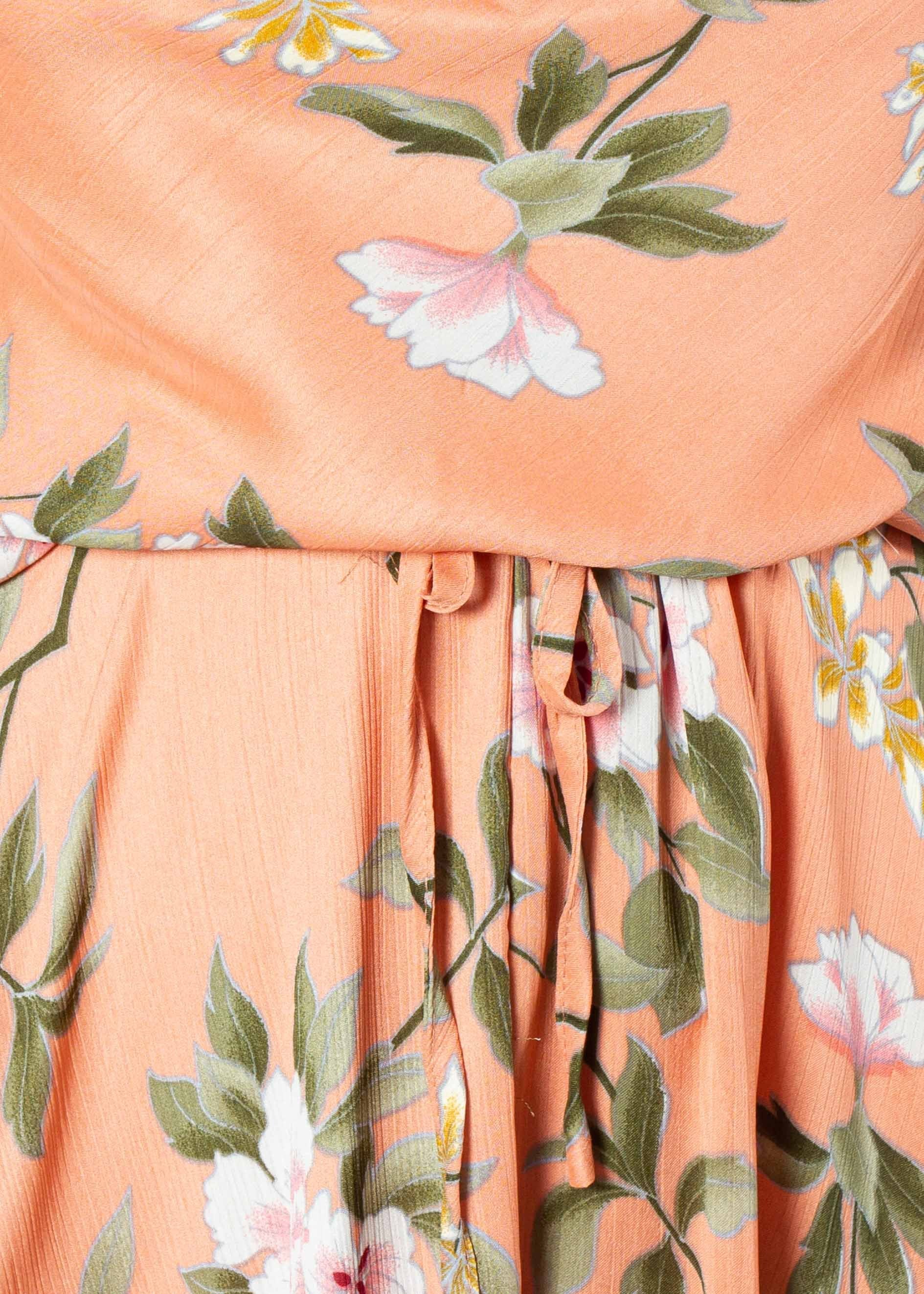 In A Million Midi Dress - Peach Floral
