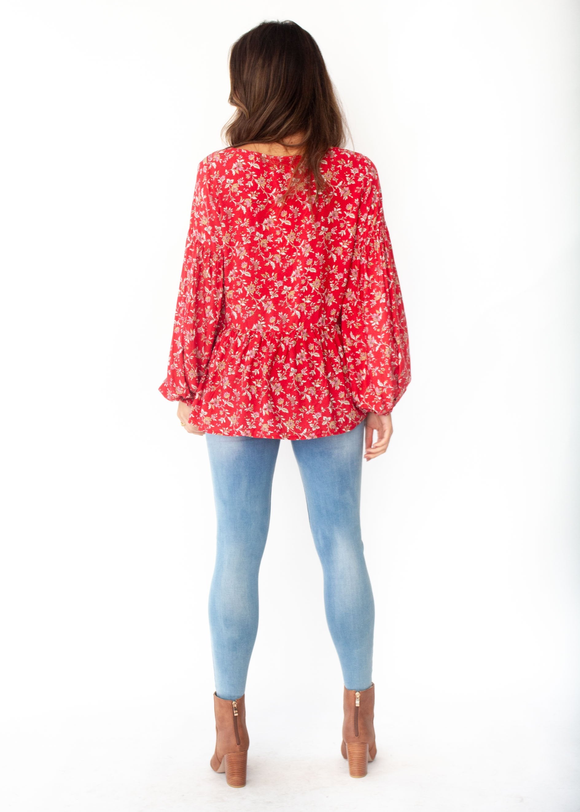 Calm Waves Peasant Blouse - Mumbai