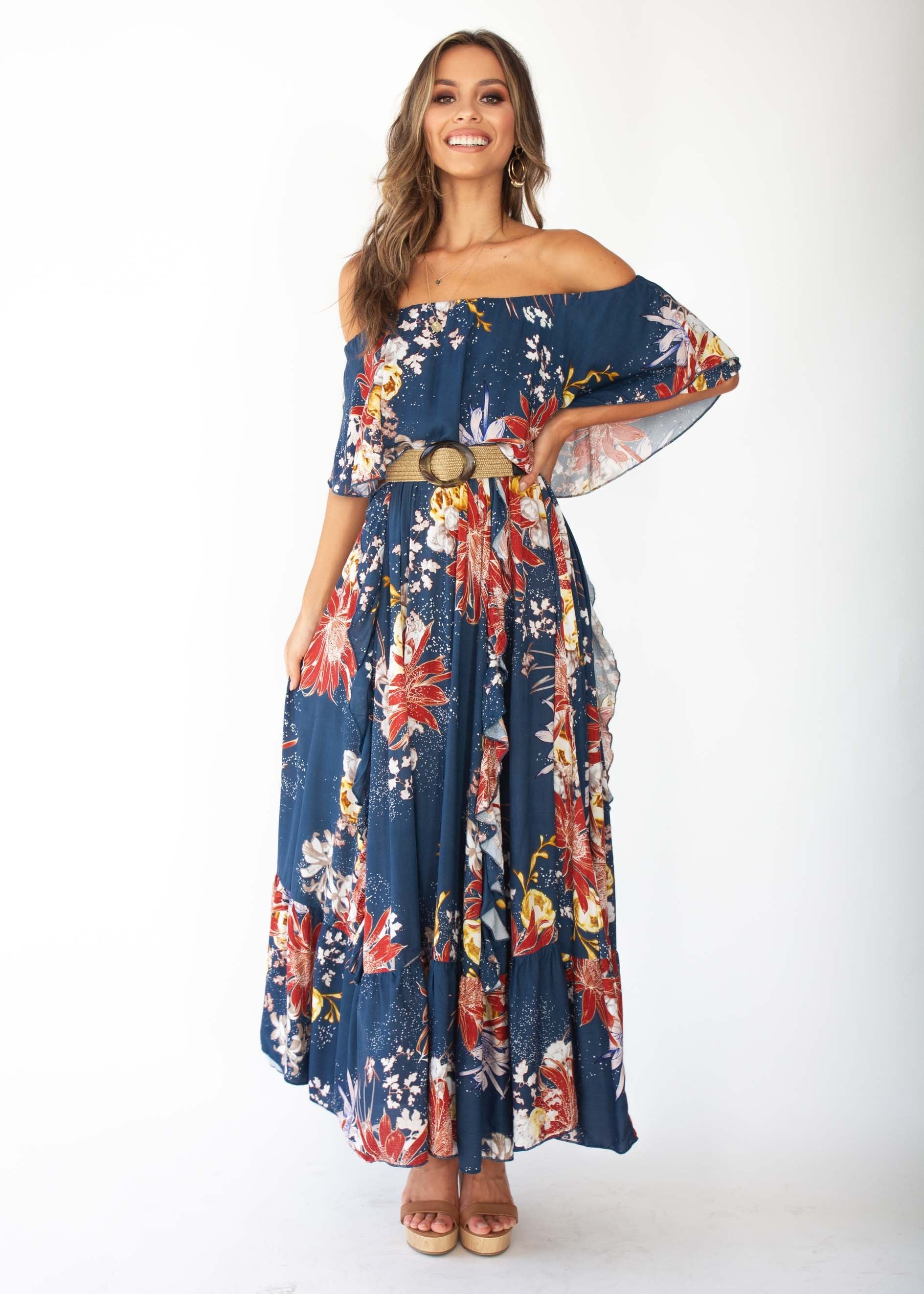 Georgie Off Shoulder Maxi Dress - Liza