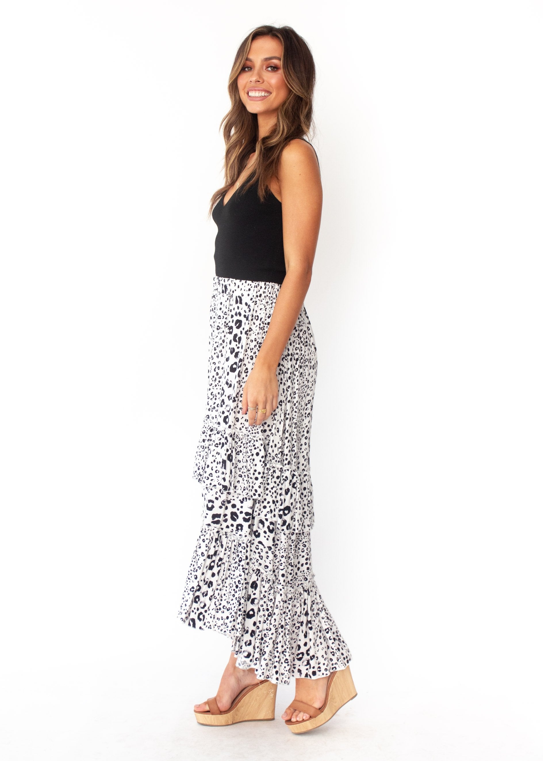 Bridget Maxi Skirt - Snow Leopard