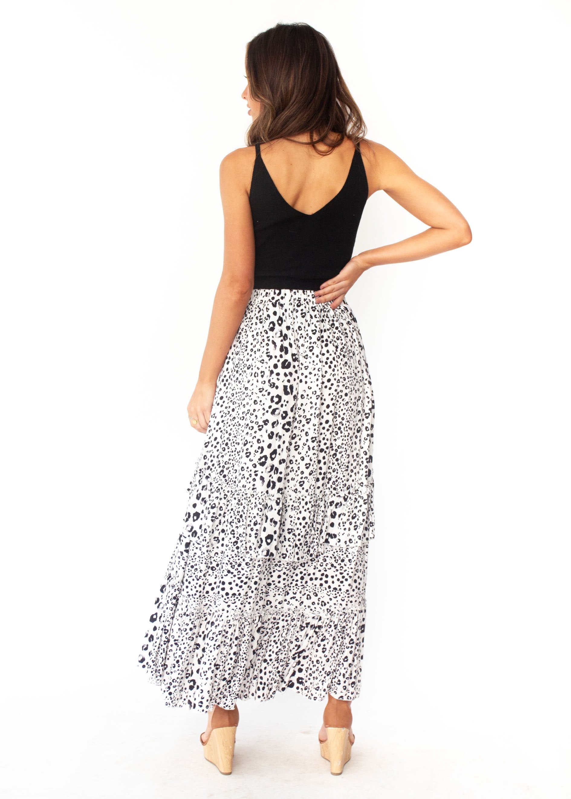 Bridget Maxi Skirt - Snow Leopard
