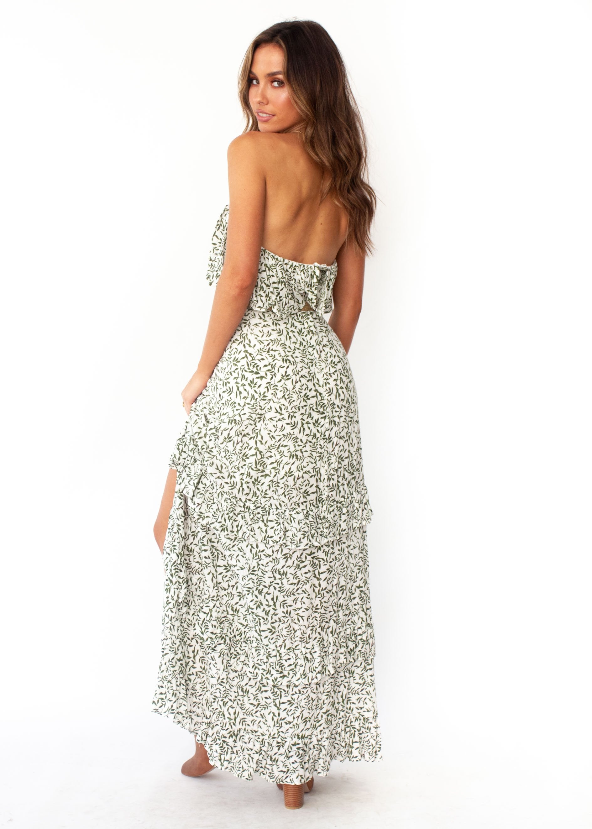 Bexley Strapless Maxi Dress - White Vine