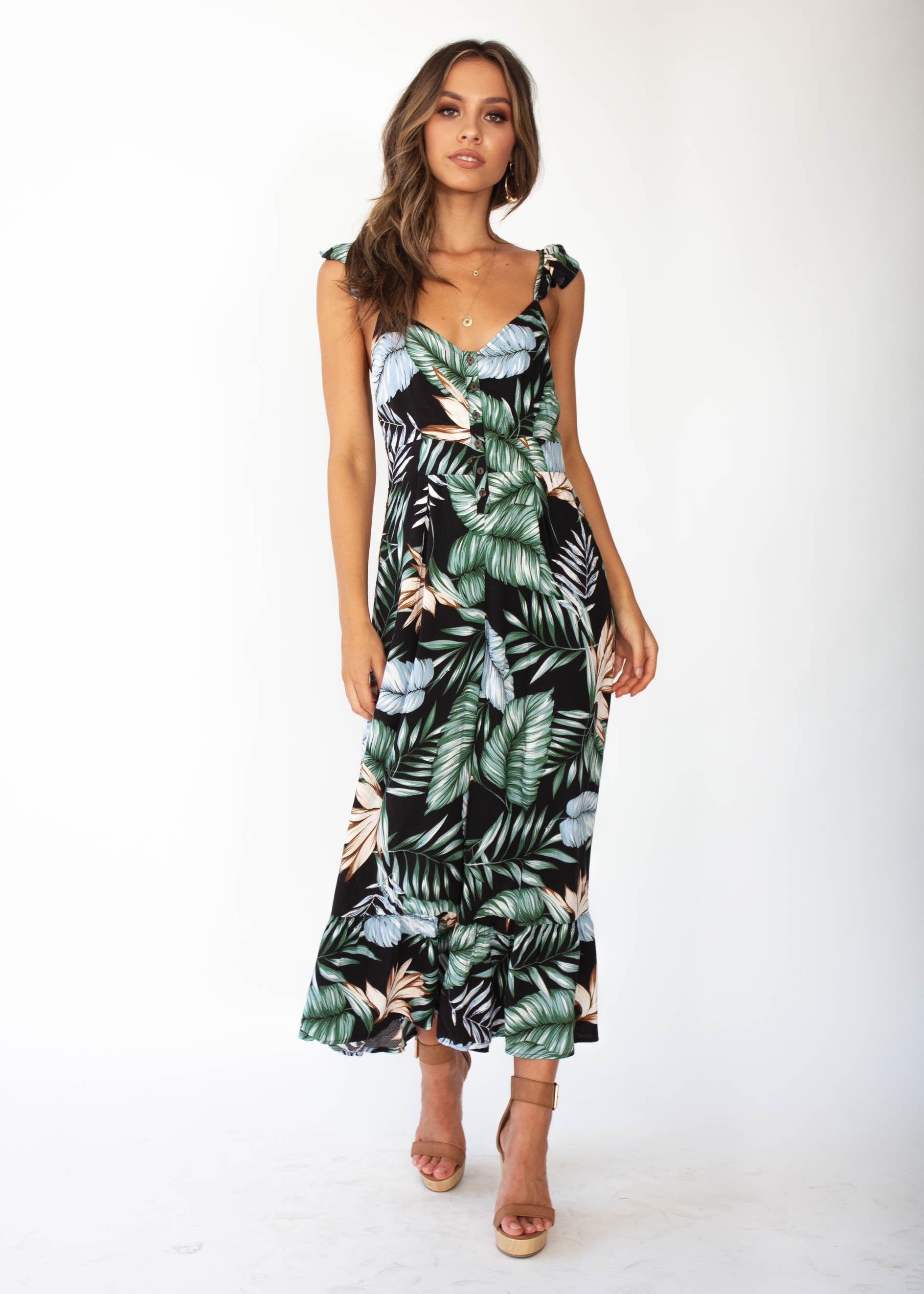 End Of Time Pantsuit - Black Palm