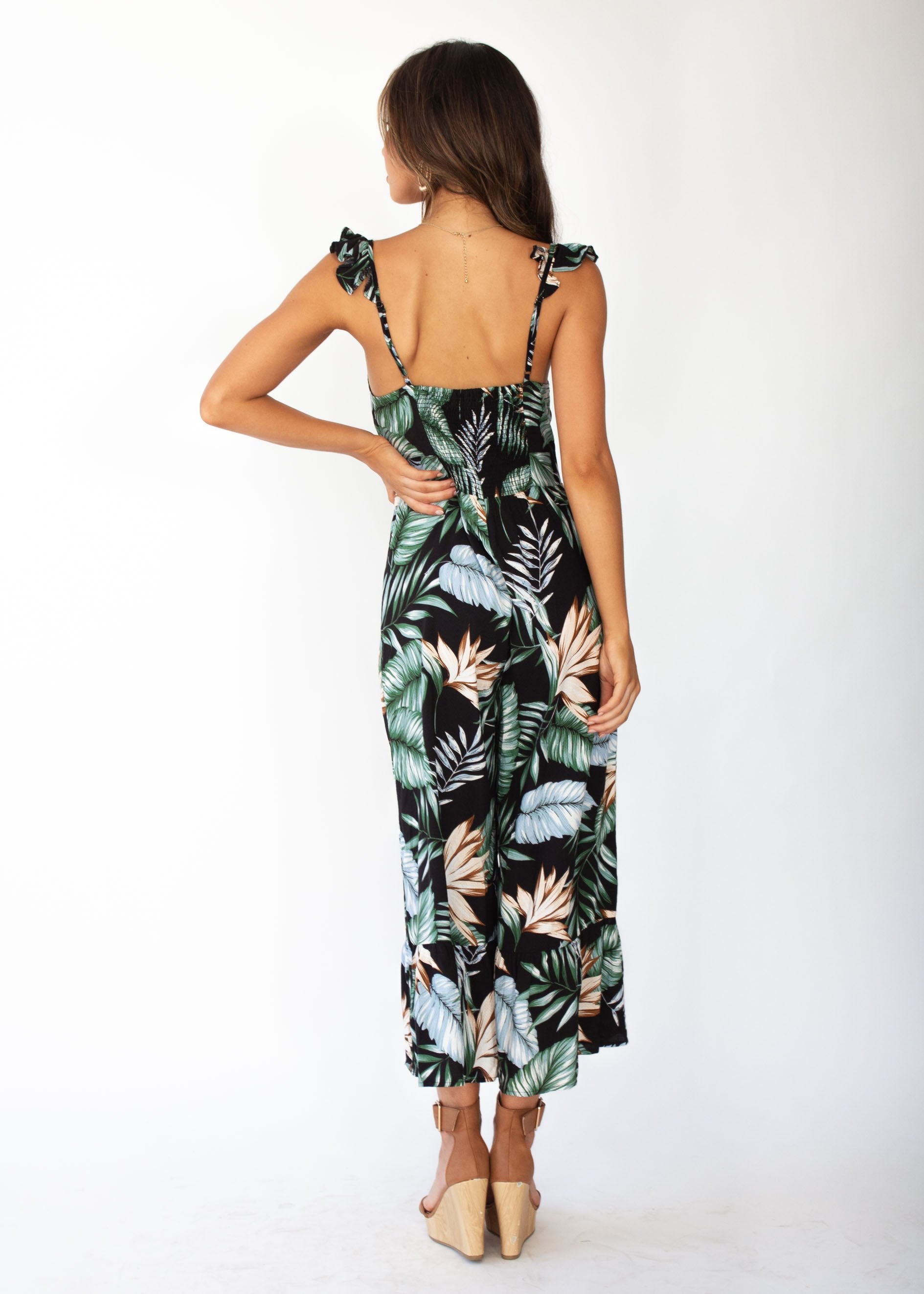 End Of Time Pantsuit - Black Palm