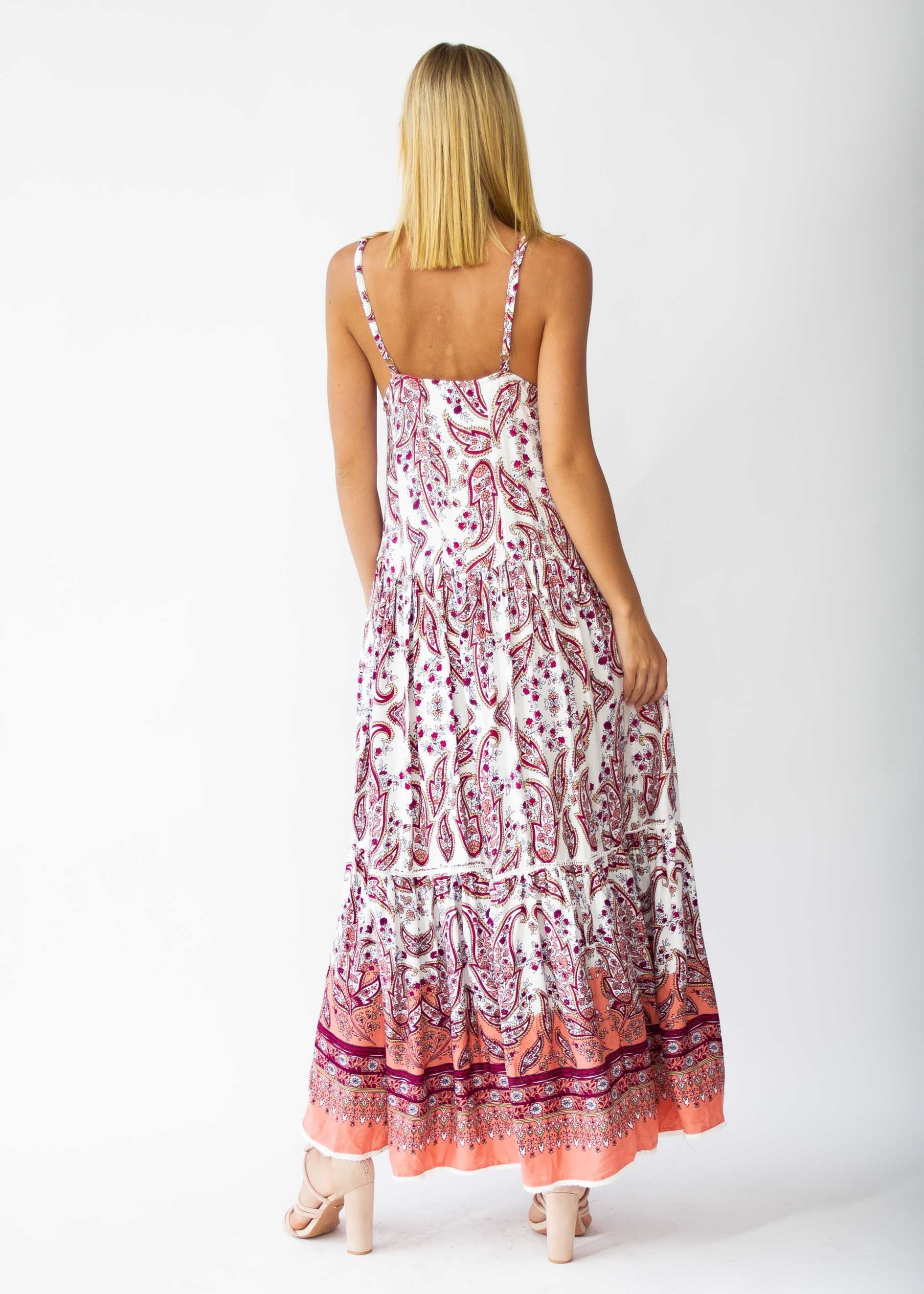 Amira Maxi Dress - Rose Paisley