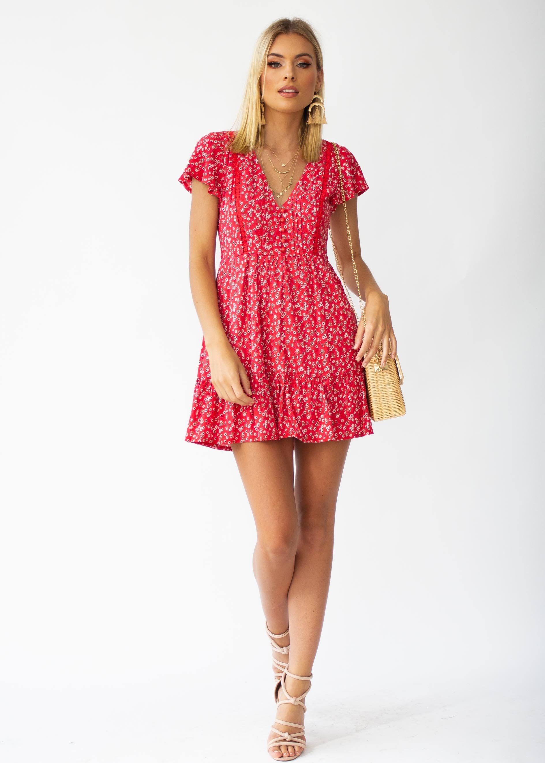 Estella Dress - Watermelon Floral