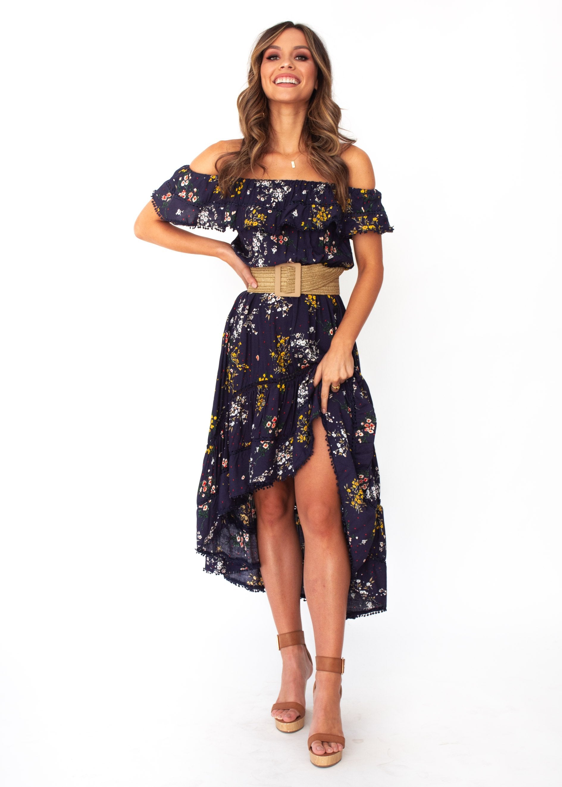 Romy Hi-Lo Midi Dress - Lila