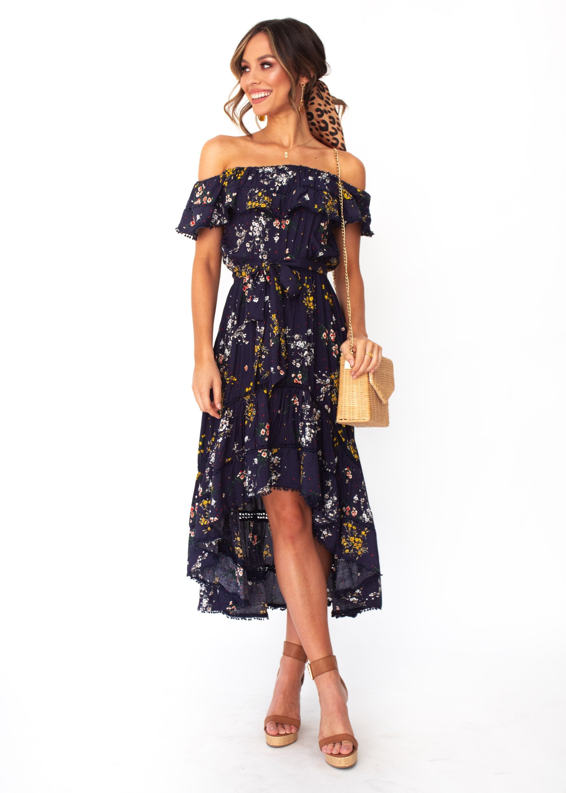 Romy Hi-Lo Midi Dress - Lila