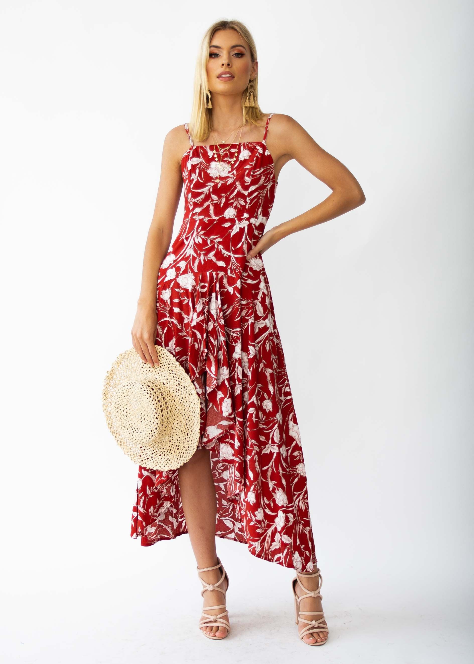 Olive Hi-Lo Midi Dress - Marissa