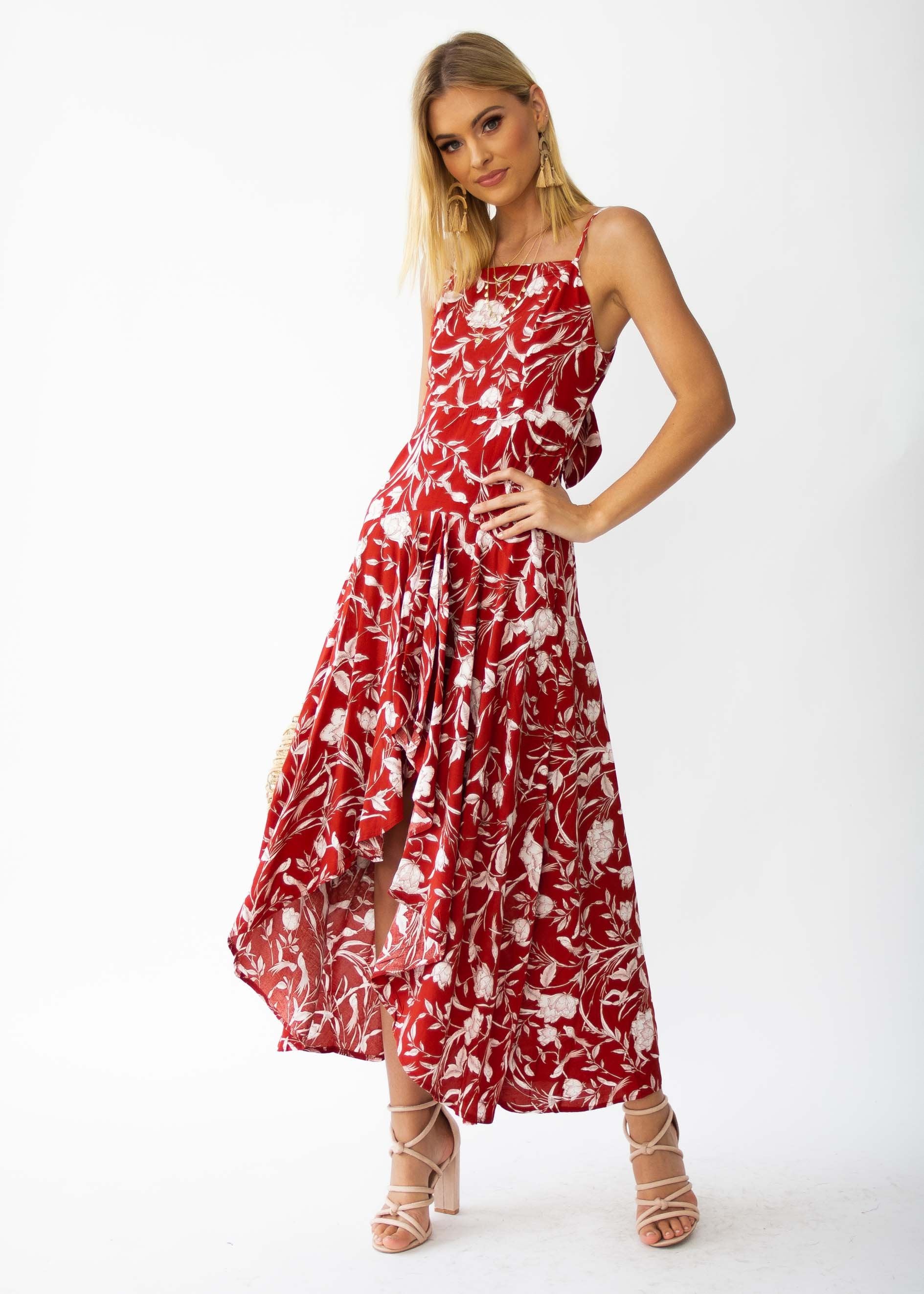 Olive Hi-Lo Midi Dress - Marissa