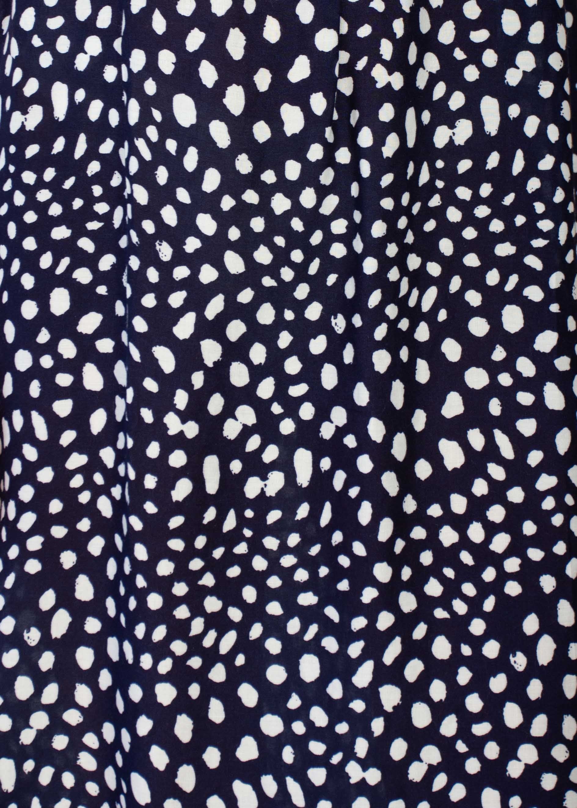 Moving Along Midi Dress - Navy Leopard