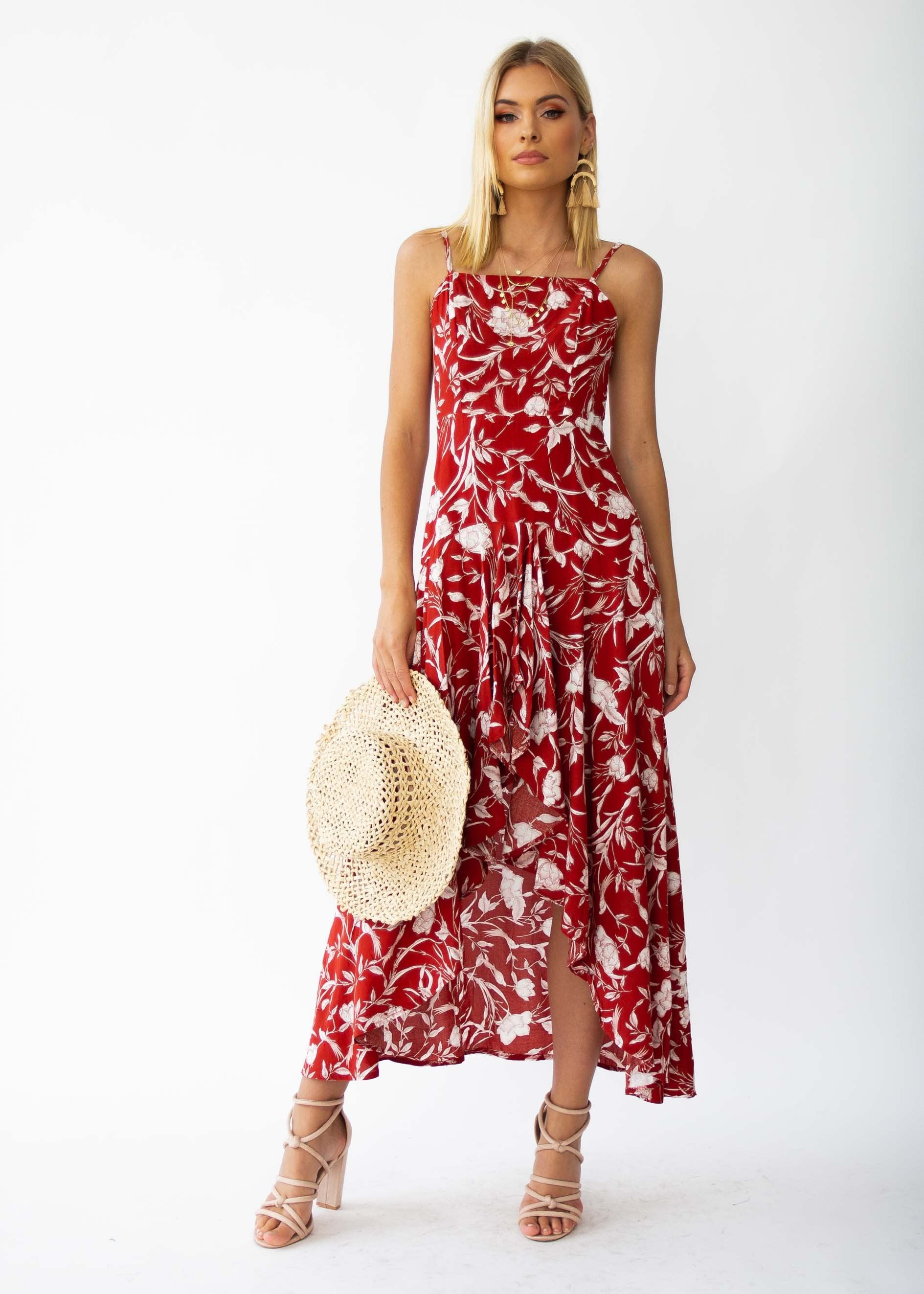Olive Hi-Lo Midi Dress - Marissa