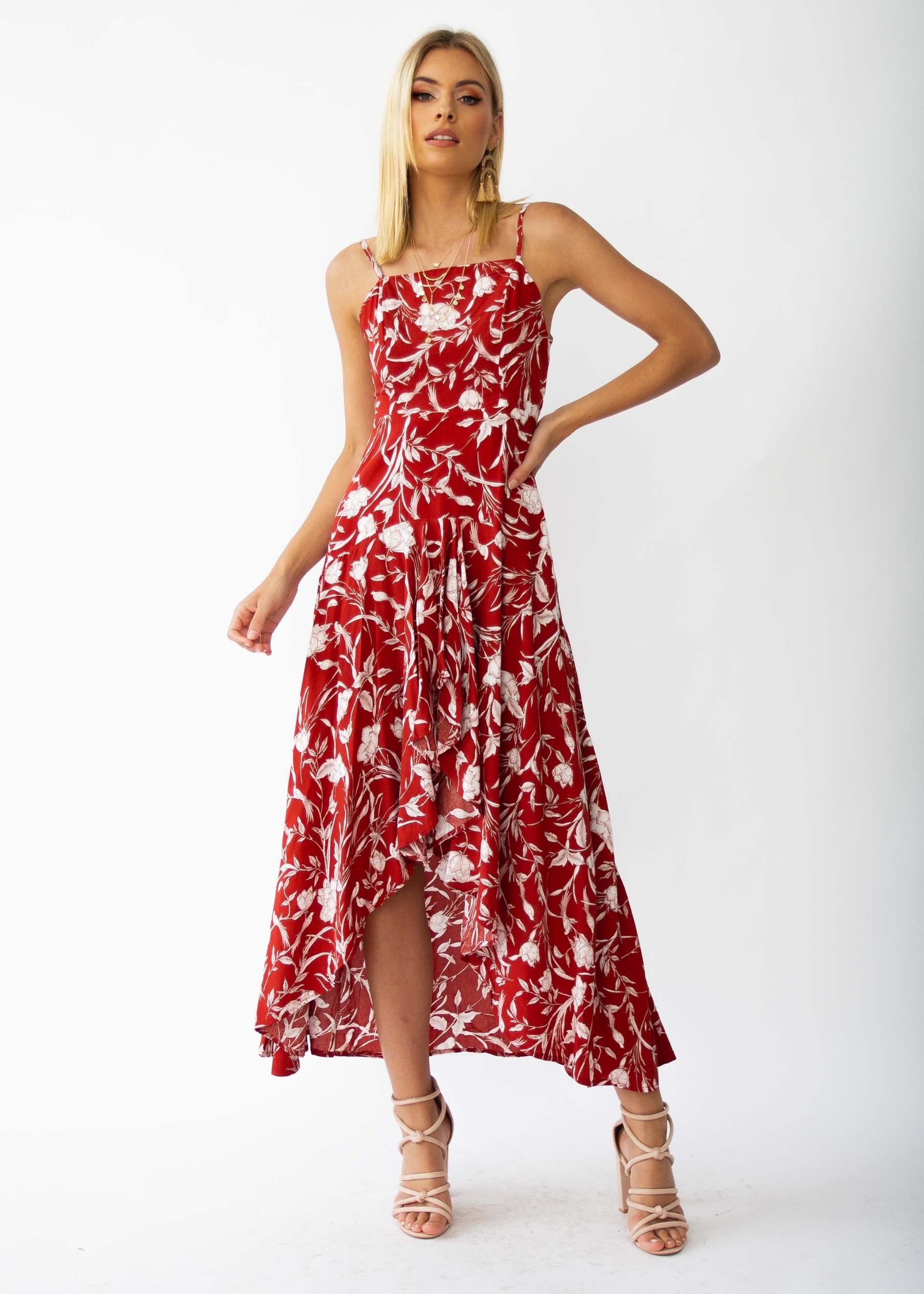 Olive Hi-Lo Midi Dress - Marissa