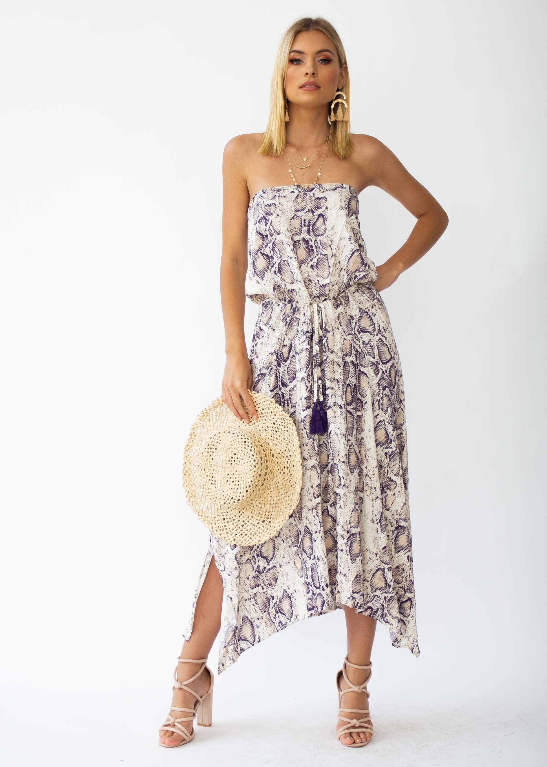 New Freedom Strapless Maxi Dress - Snake