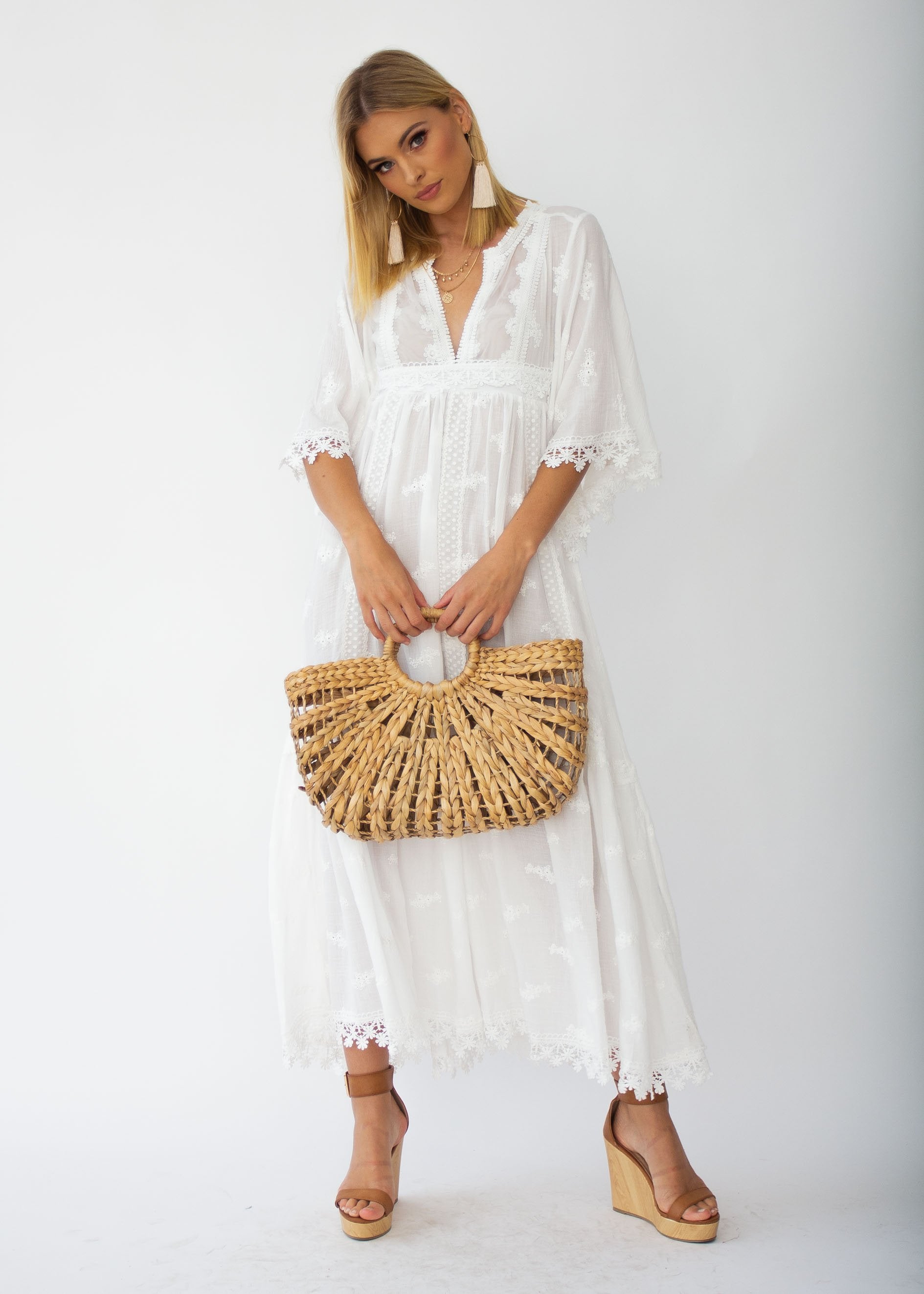 Marisol Maxi Dress	- White