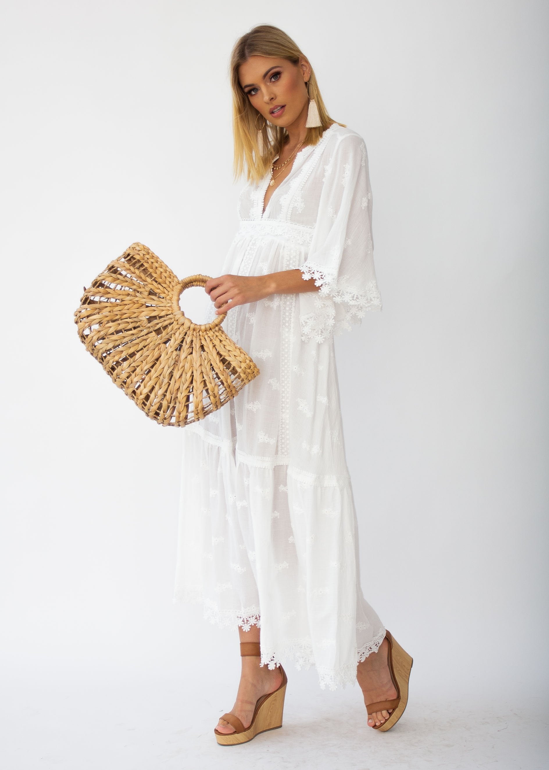 Marisol Maxi Dress	- White