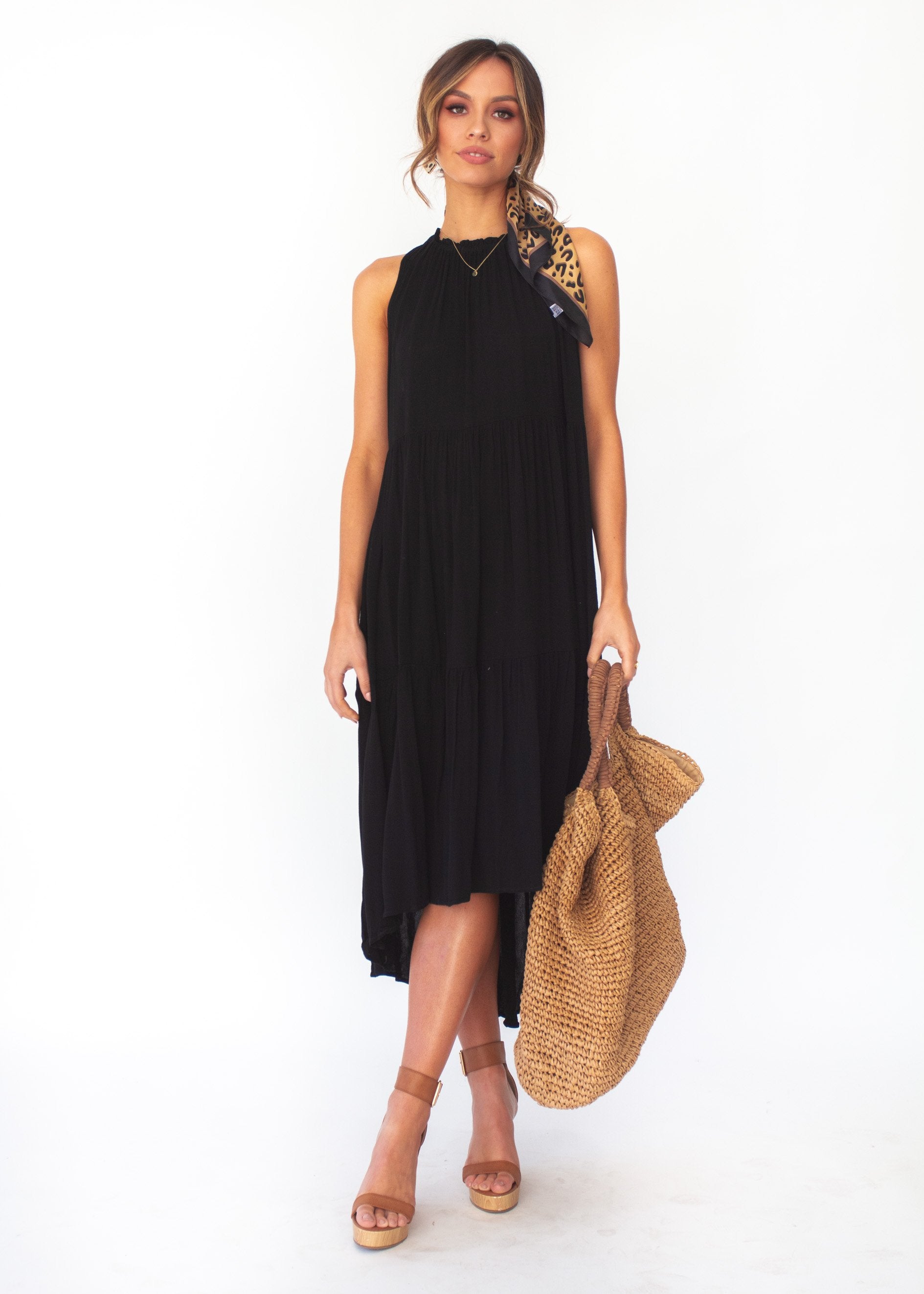 Everia Midi Dress - Black