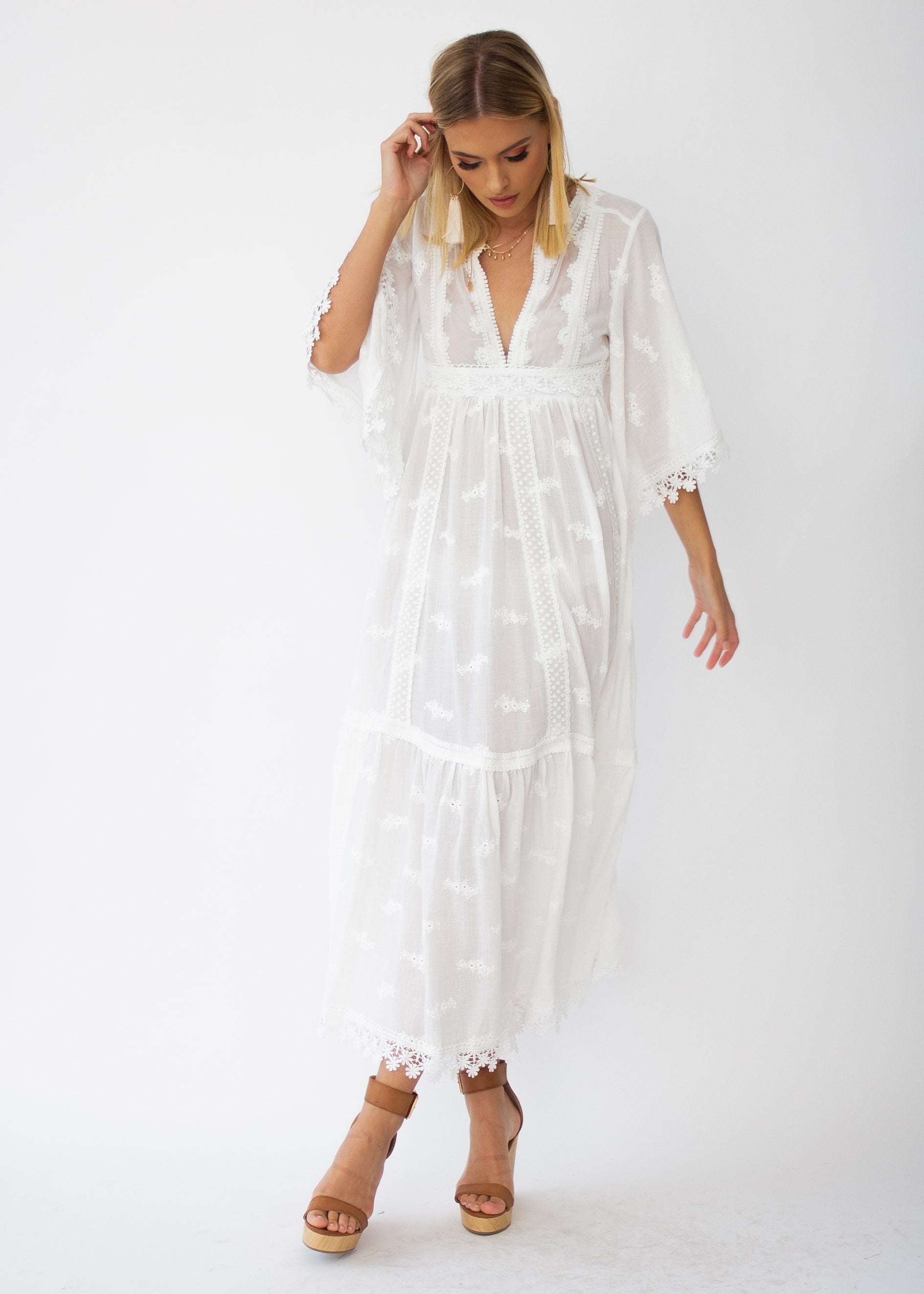 Marisol Maxi Dress	- White